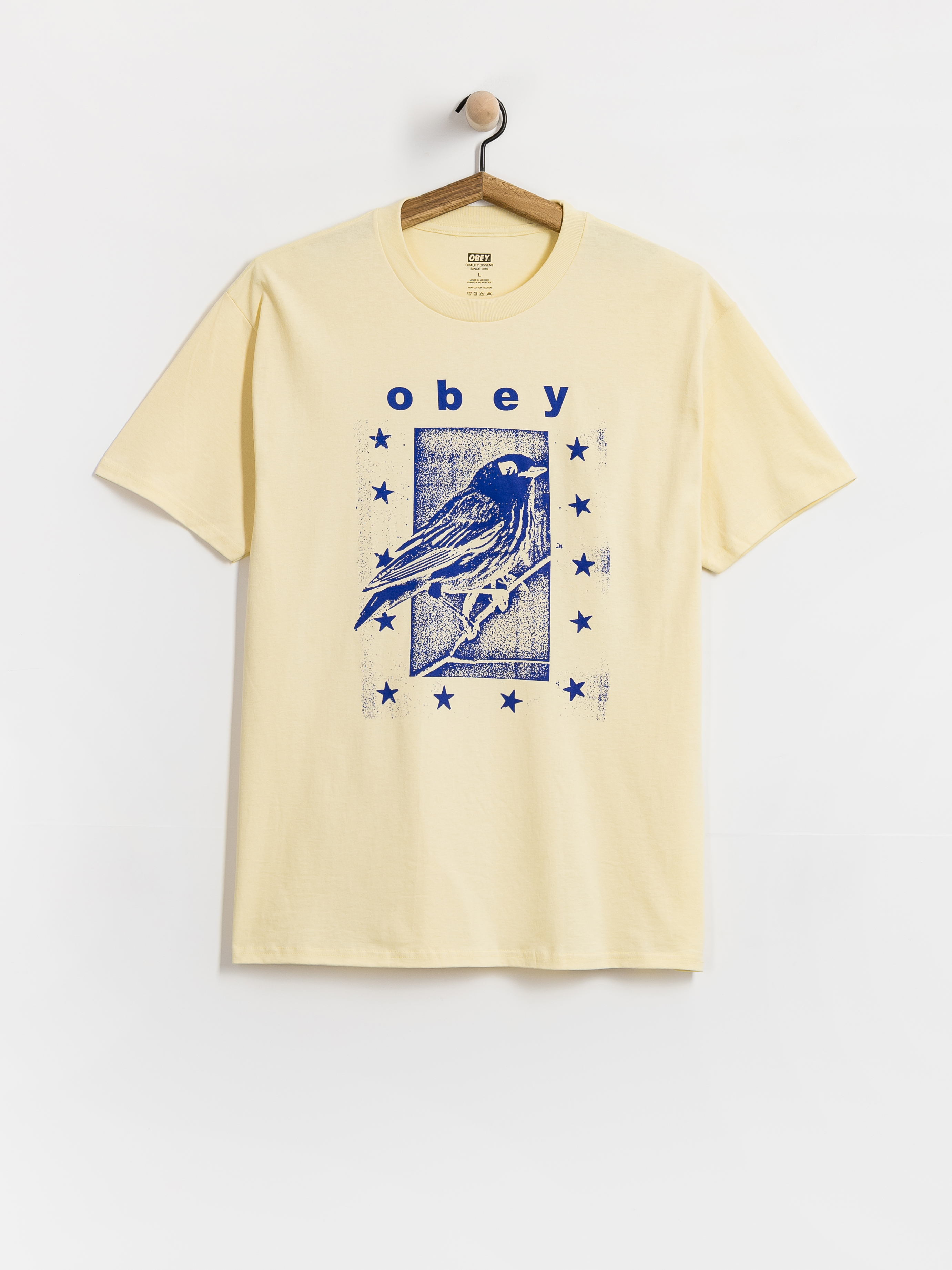 Tričko OBEY Fly Away (pale yellow)