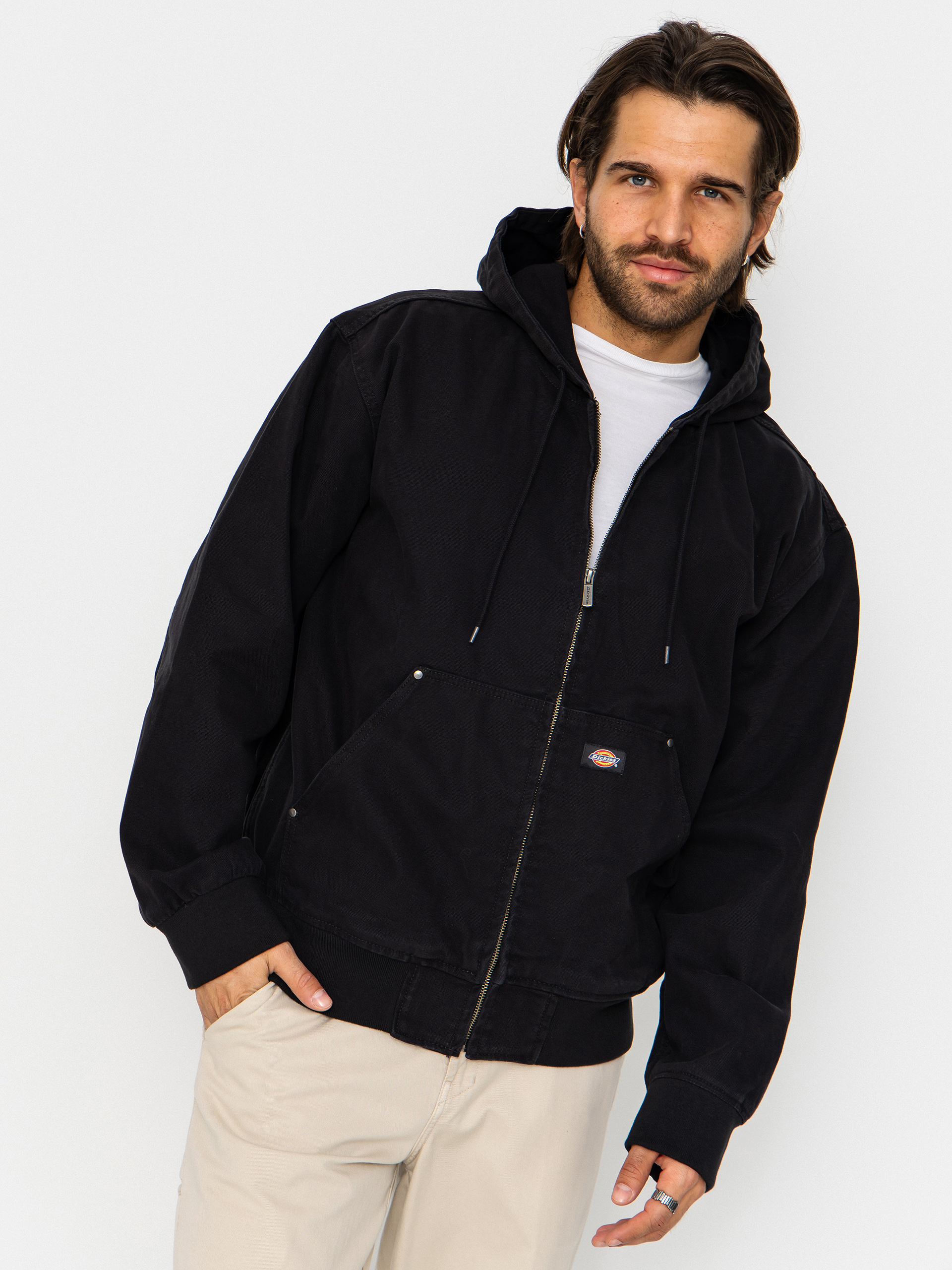 Bunda Dickies Unlined Canvas Hooded Bomber (black)
