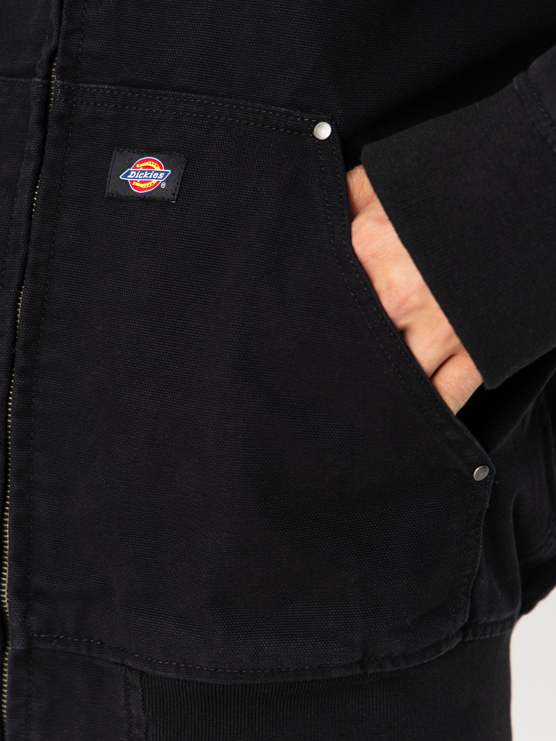 Bunda Dickies Unlined Canvas Hooded Bomber (black)
