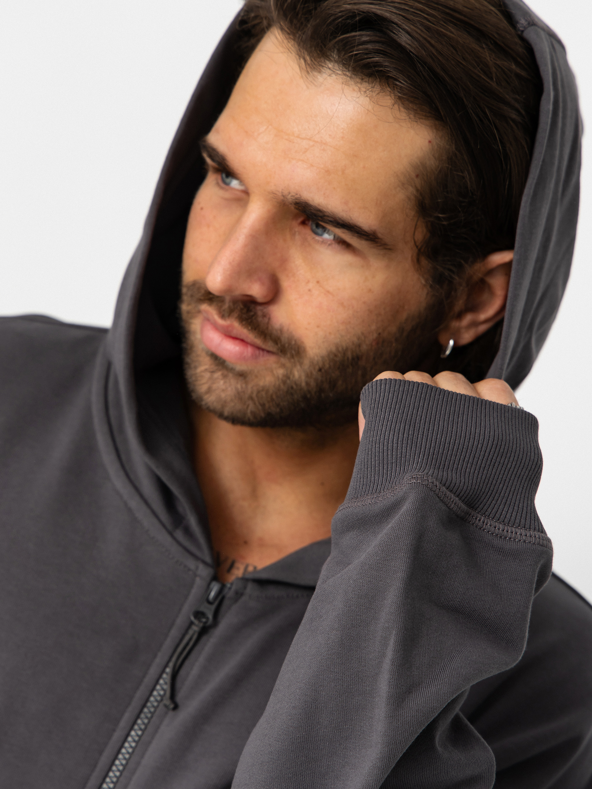 Mikina s kapucňou The North Face Essential Oversize ZHD (anthracite grey)