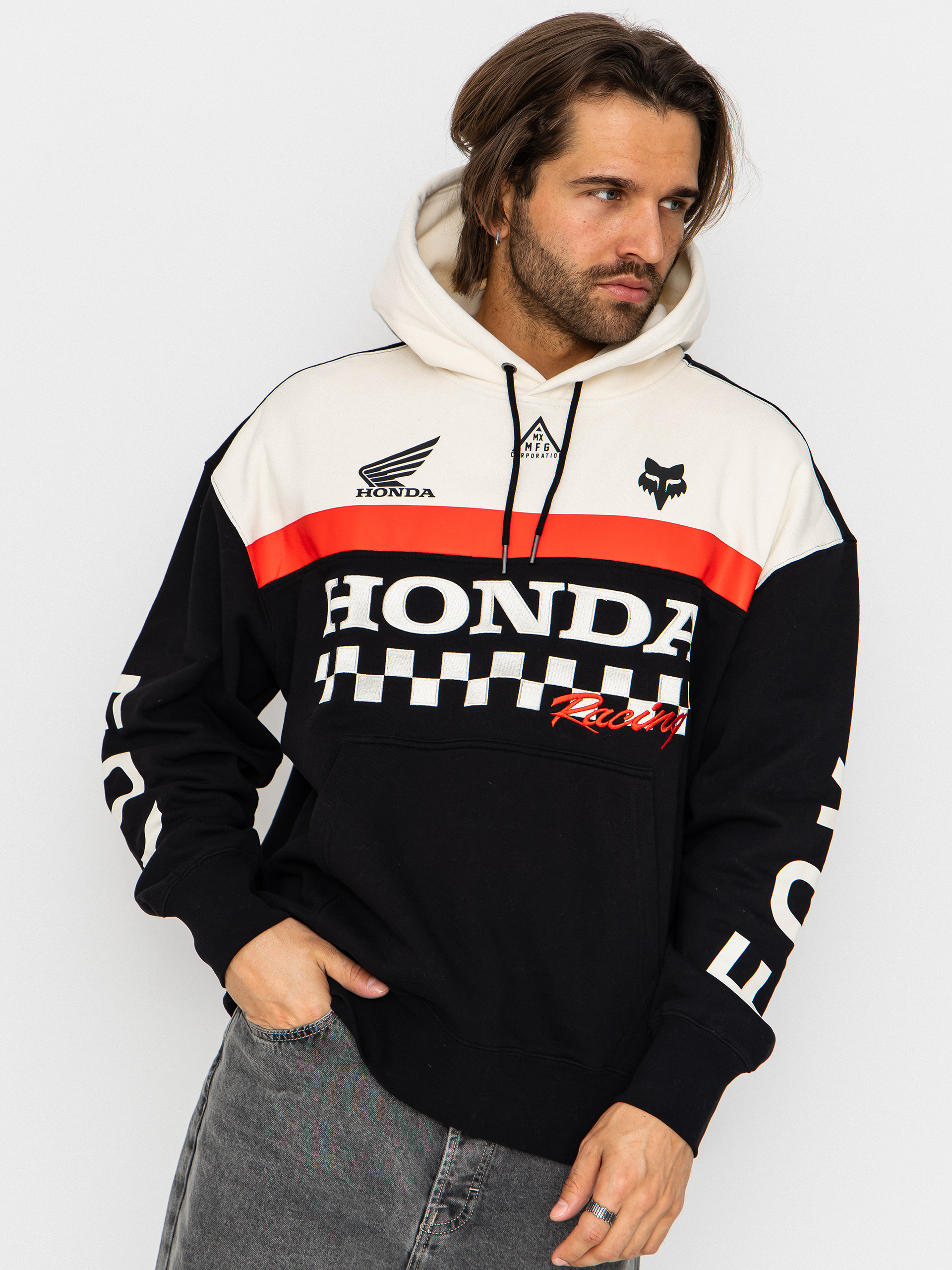 Mikina s kapucňou Fox Honda Heavyweight HD (black)