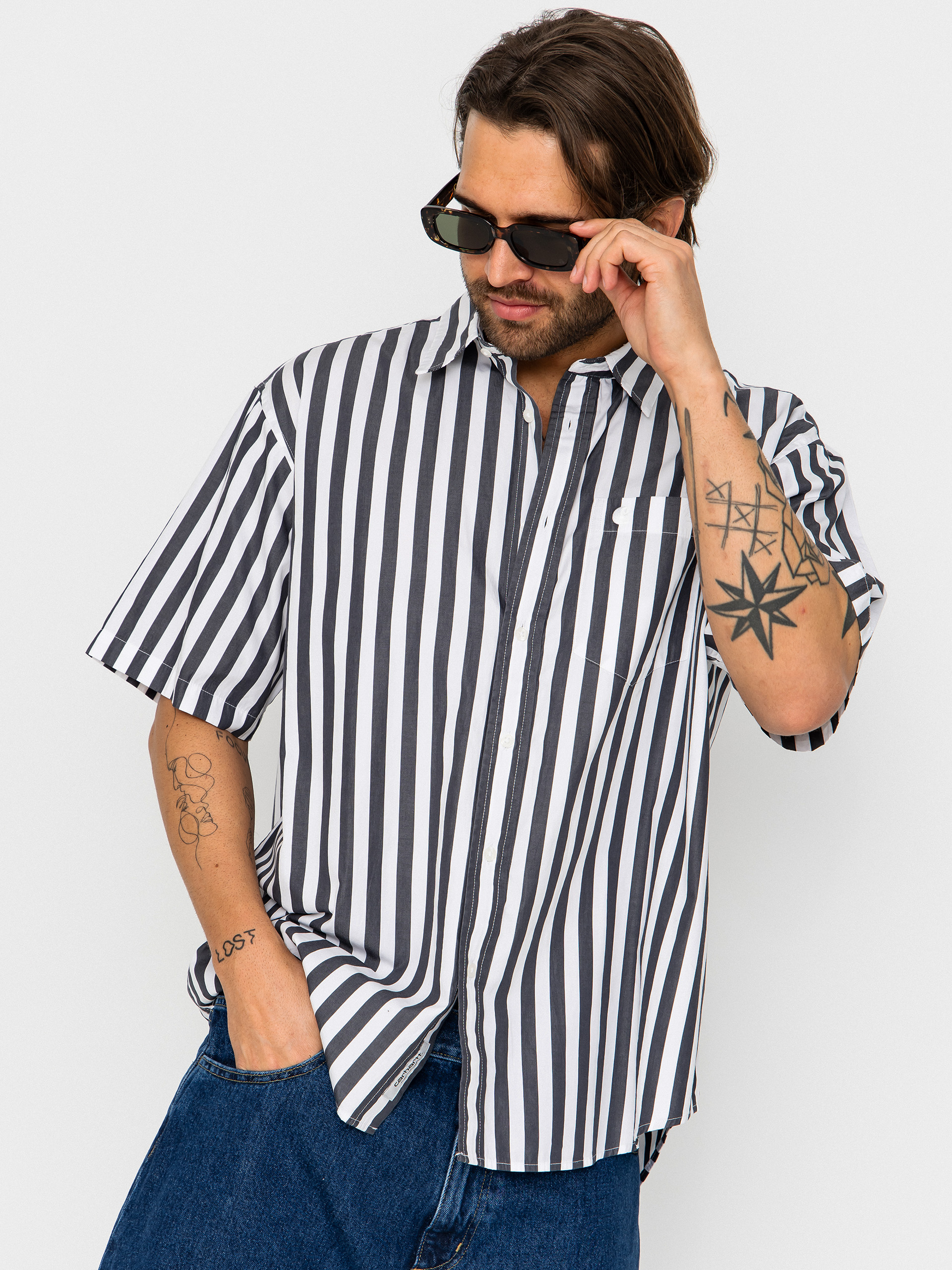 Košeľa Carhartt WIP Royce (royce stripe/graphite/white)