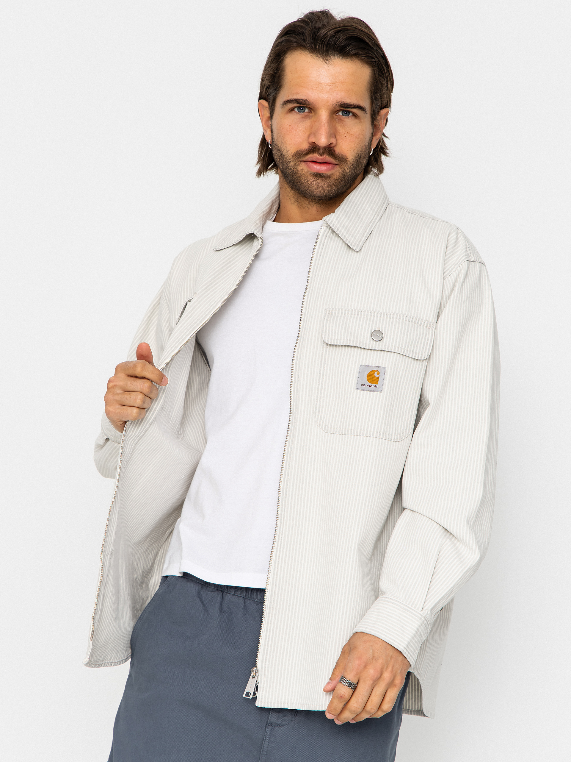 Bunda Carhartt WIP Mercer (mercer stripe/graphite/wax)