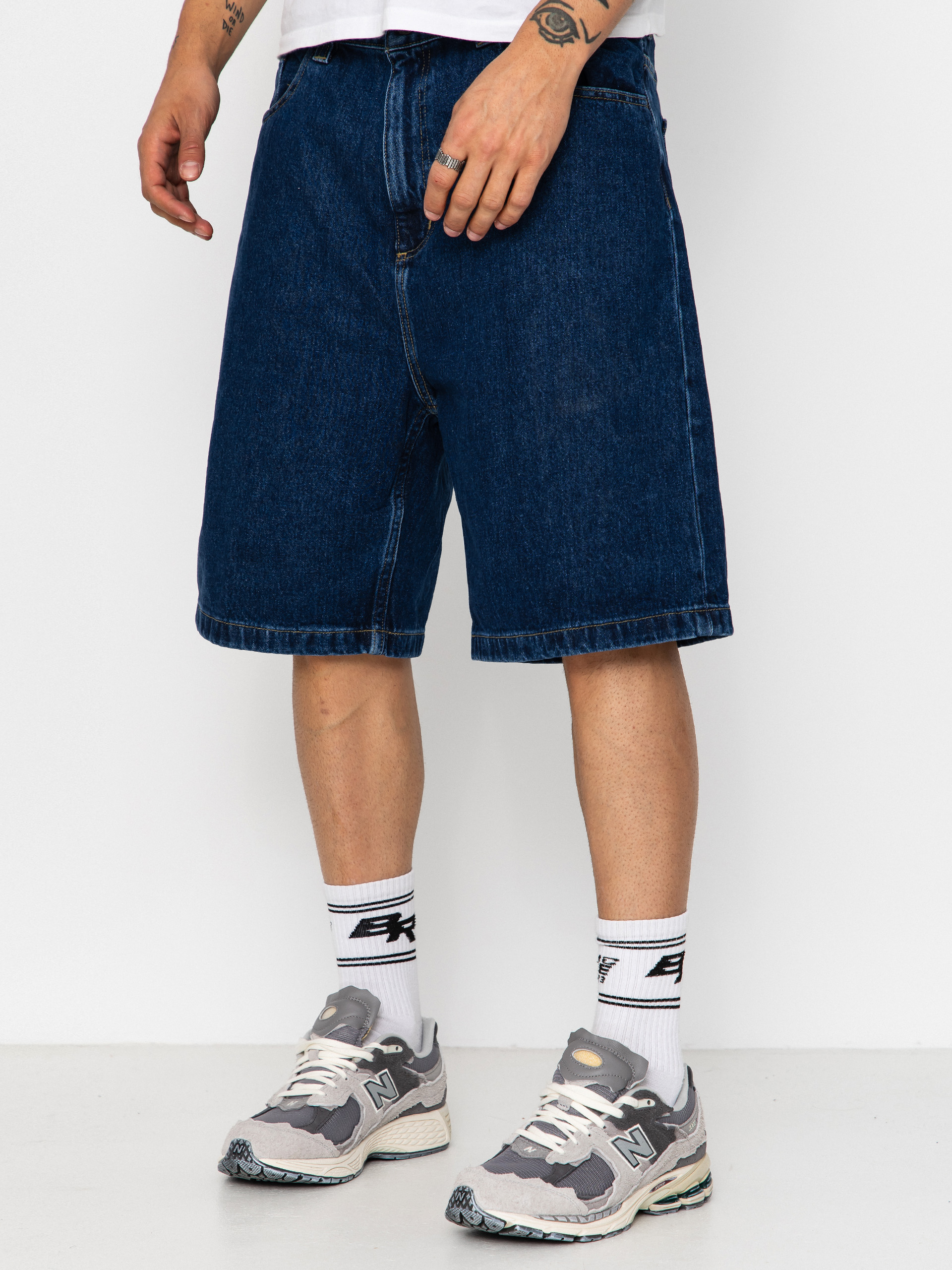 Kraťasy Carhartt WIP Brandon (blue stone washed)