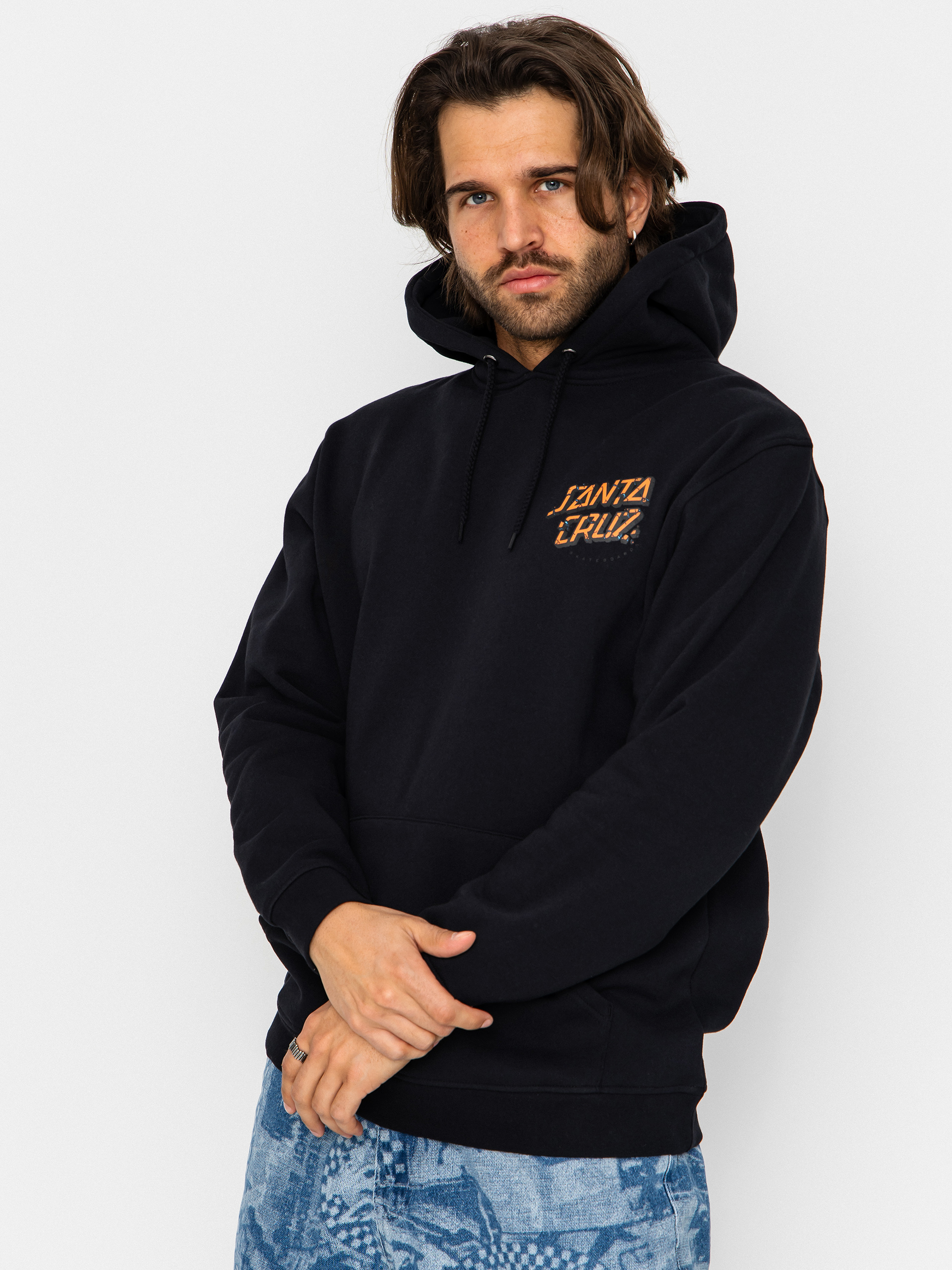 Mikina s kapucňou Santa Cruz Roskopp Screaming Five HD (black)
