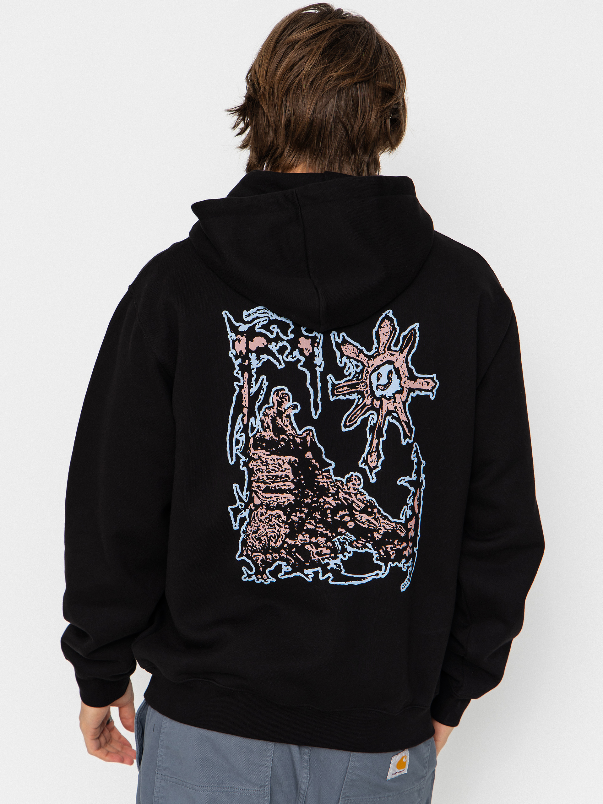 Mikina s kapucňou Polar Skate Dave Lovely Day HD (black)