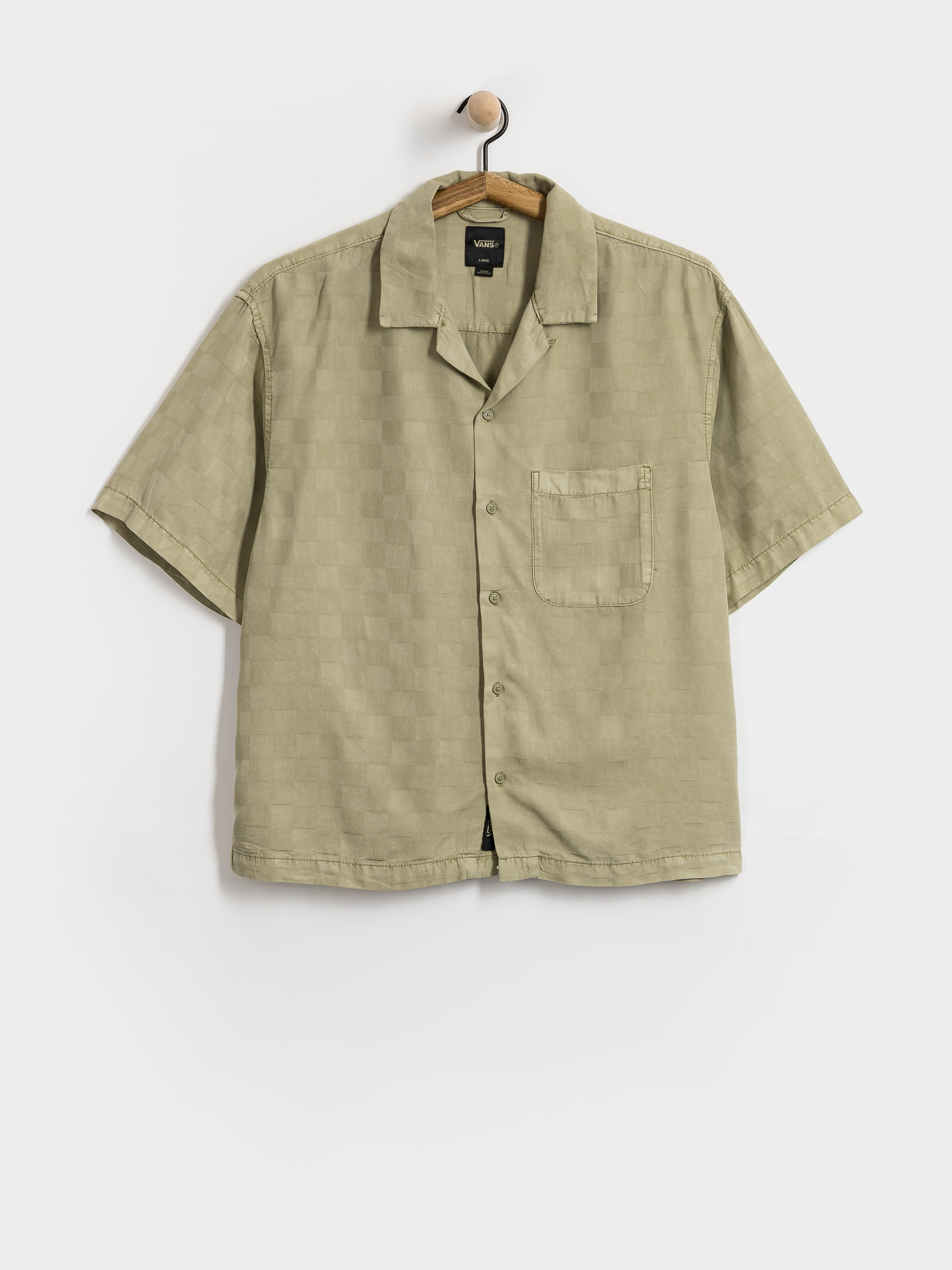 Košeľa Vans Van Doren Tencel Check Camp (soft sage)