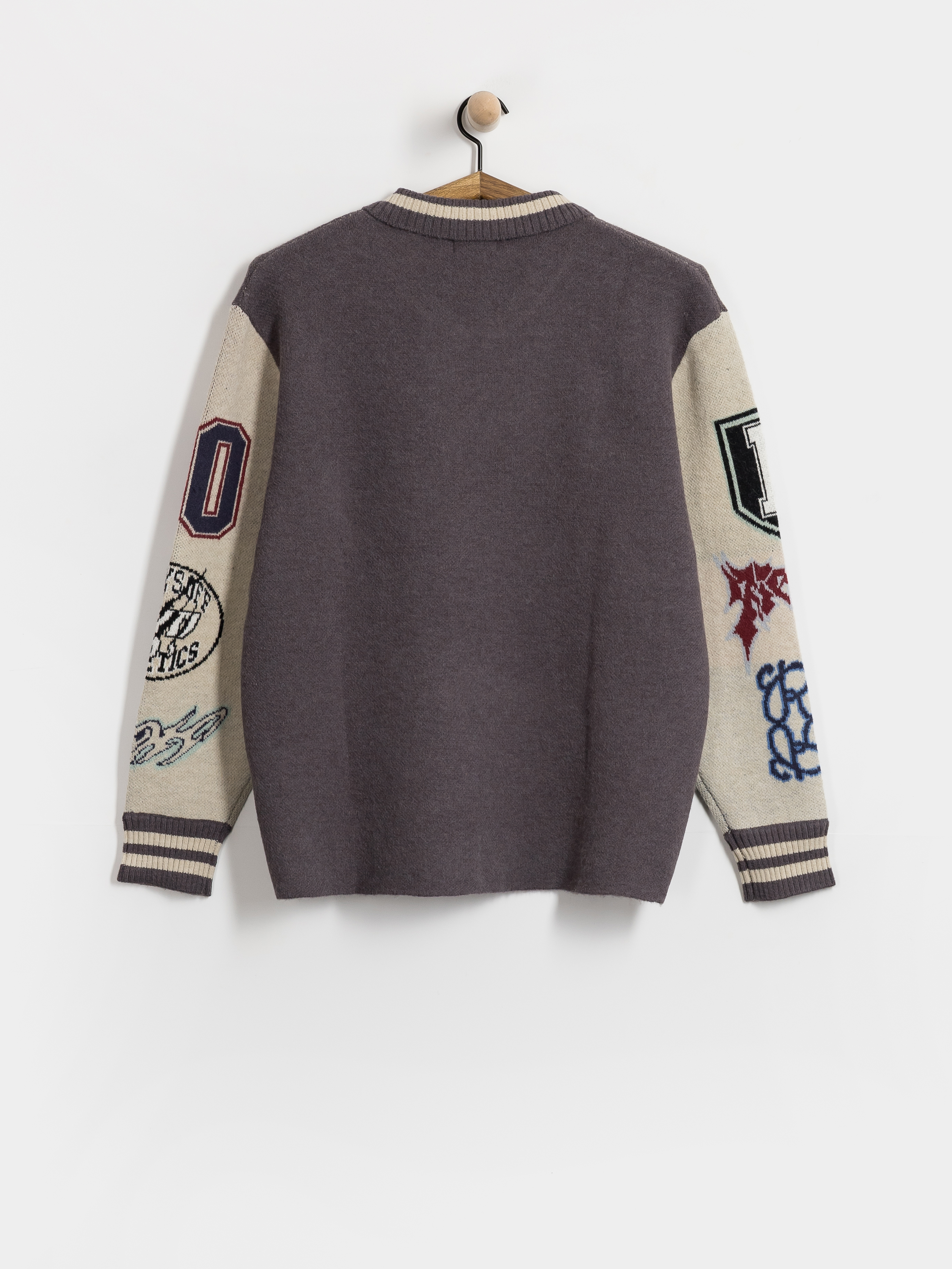 Sveter RipNDip Run It Up Knit (charoal cream)