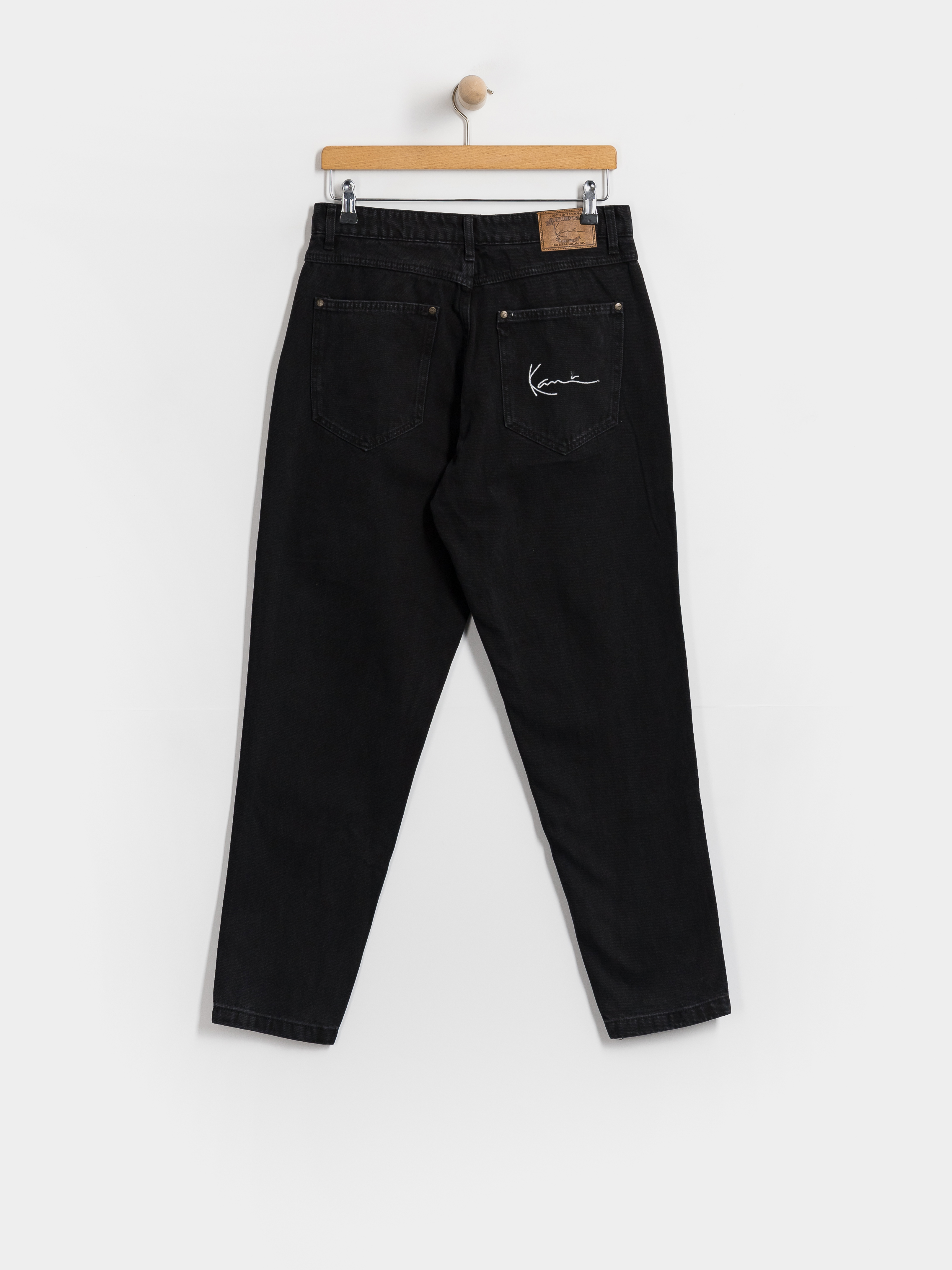Nohavice Karl Kani Small Signature Tapered Five Pocket Denim (black)