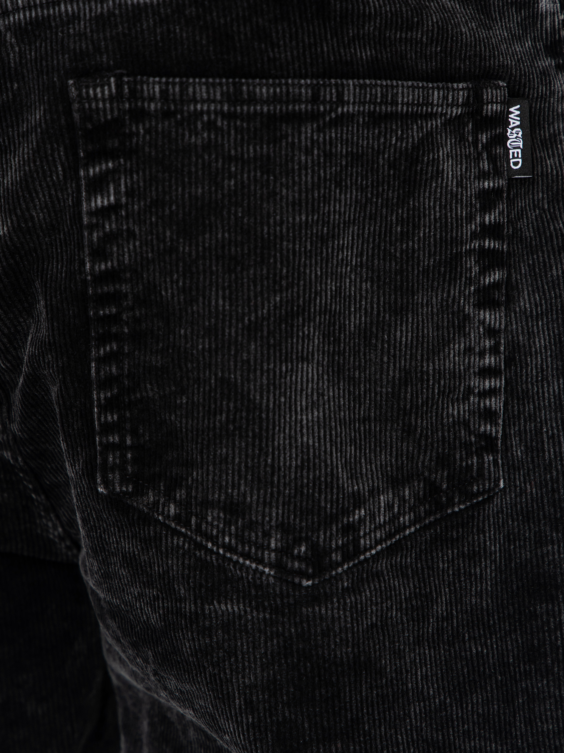 Nohavice Wasted Paris Faded Corduroy Casper (faded black)