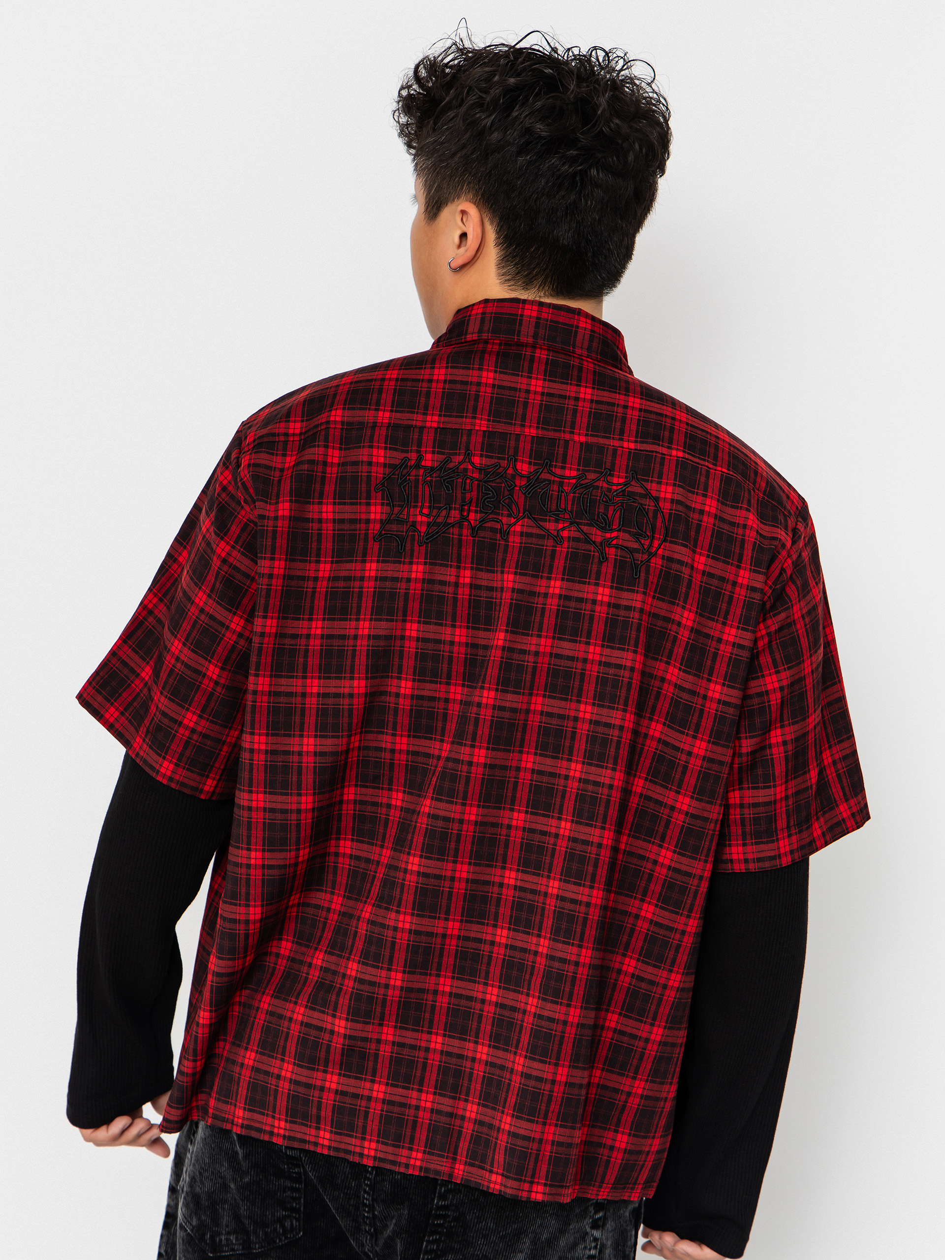 Košeľa Wasted Paris Tartan Age Shirt (fire red/black)