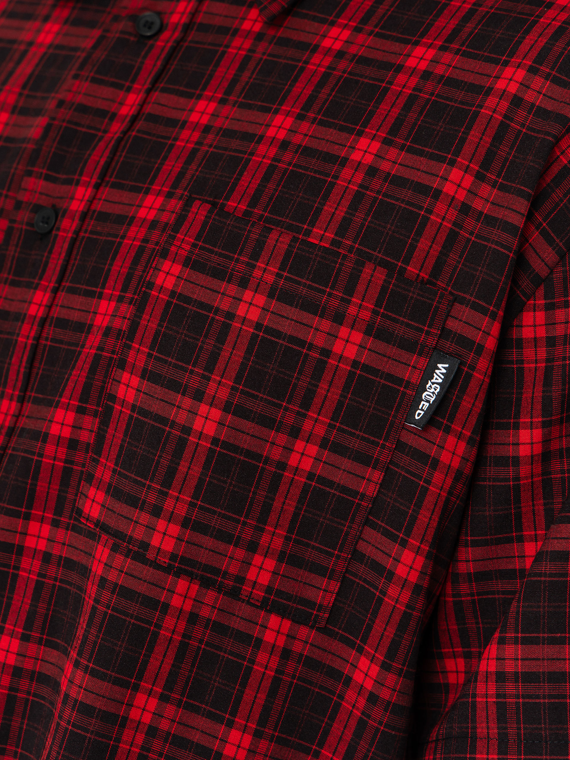Košeľa Wasted Paris Tartan Age Shirt (fire red/black)