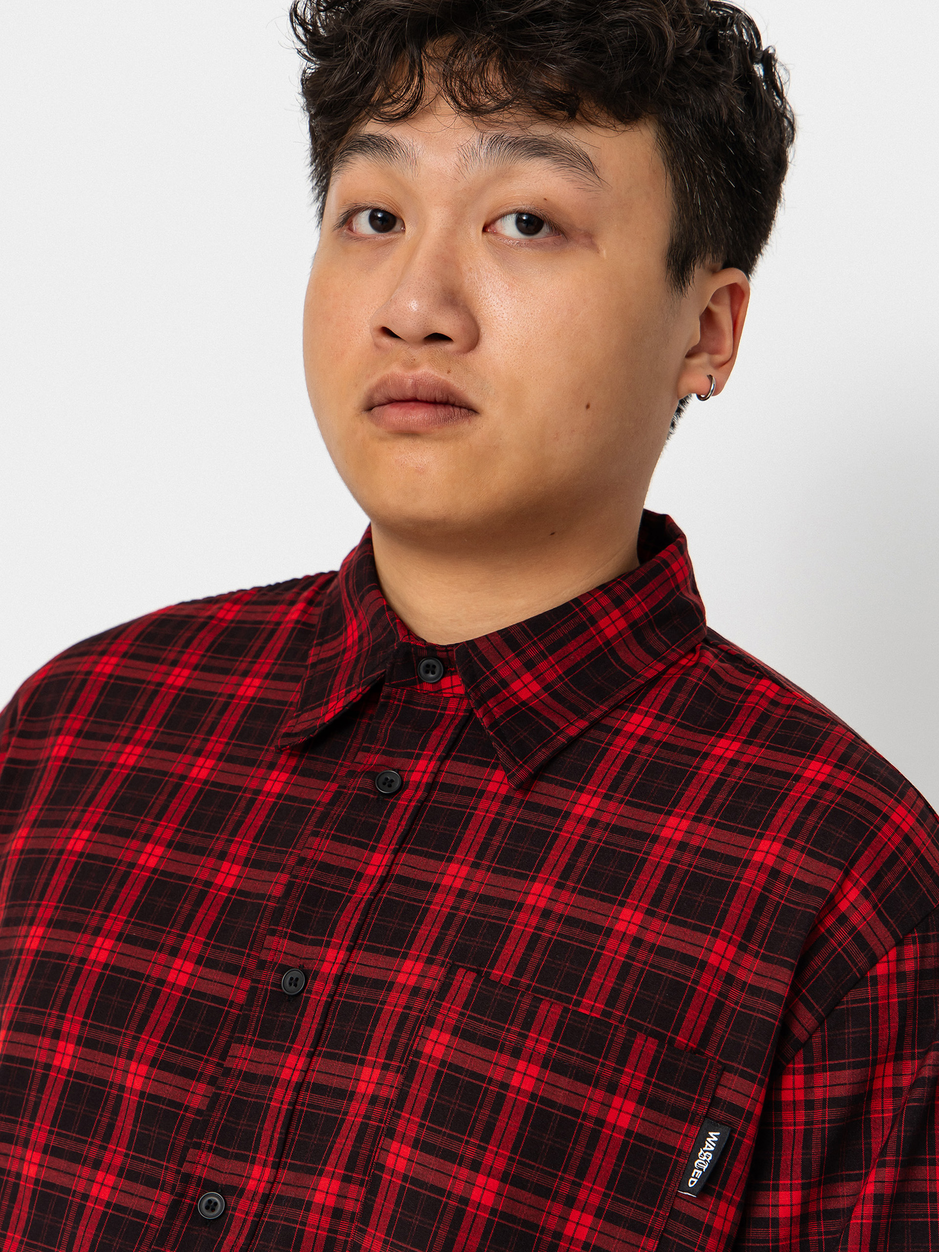 Košeľa Wasted Paris Tartan Age Shirt (fire red/black)