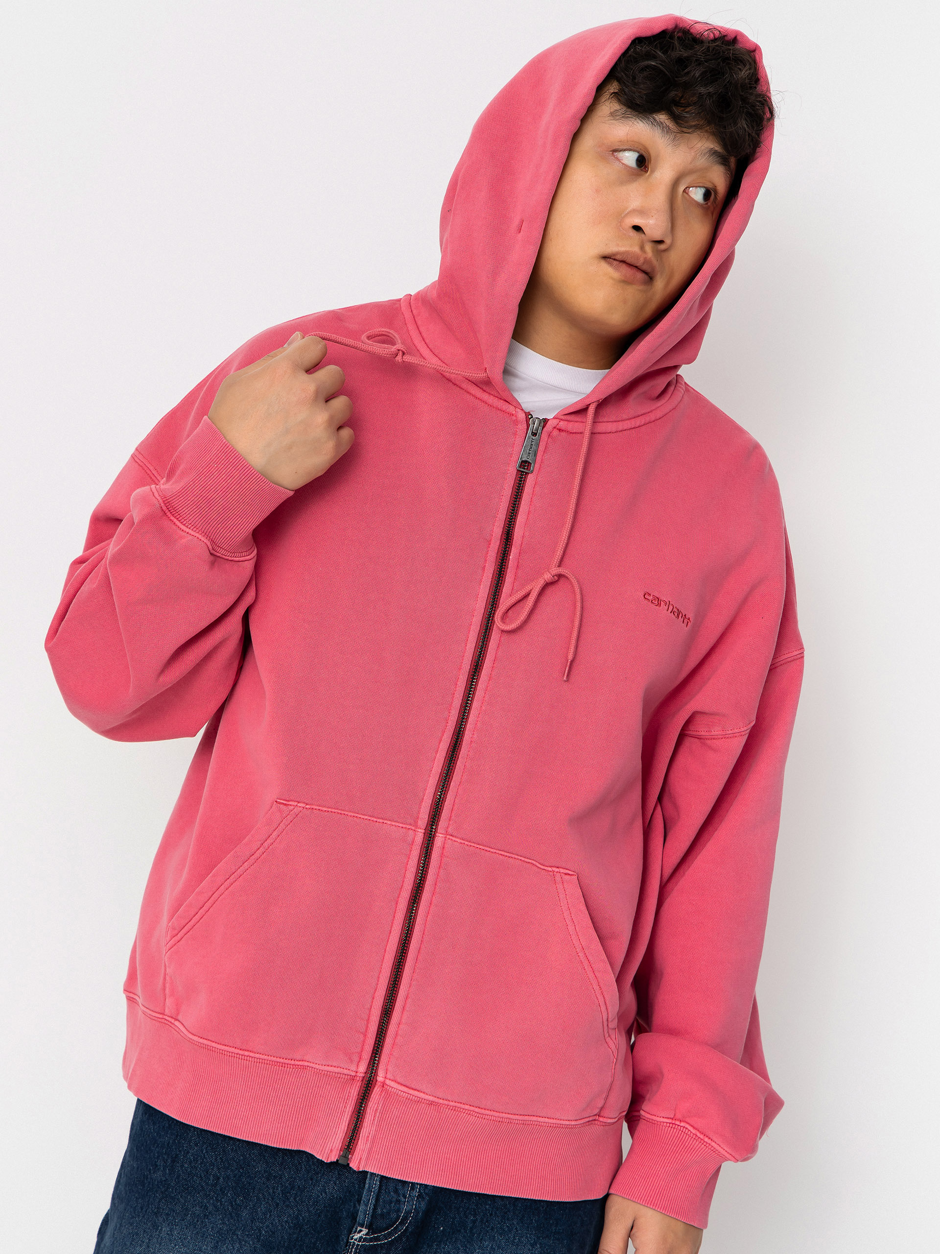 Mikina s kapucu0148ou Carhartt WIP Benton ZHD (primrose)