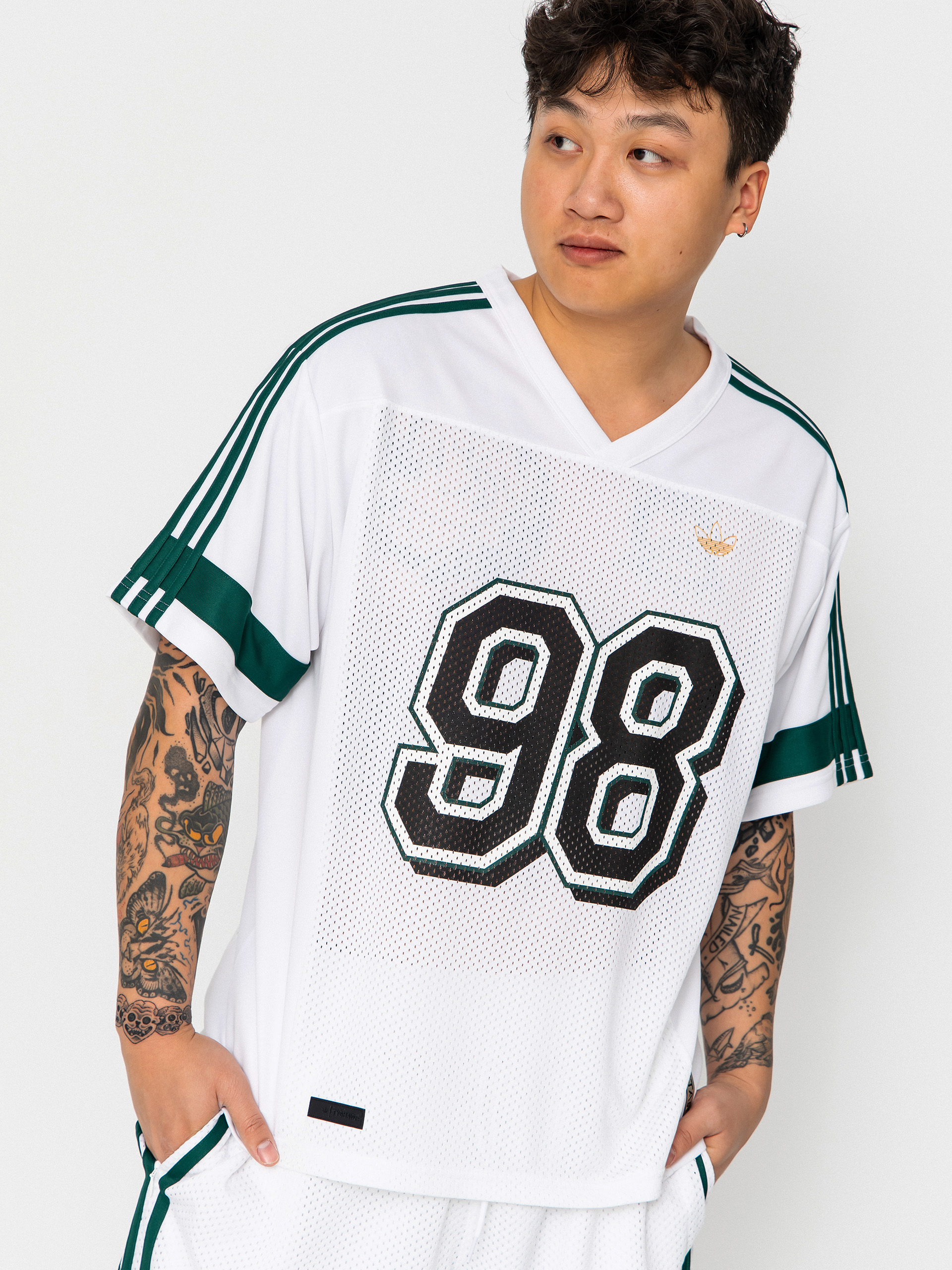 Tričko adidas Tyshawn Jrsy (white/cgreen)