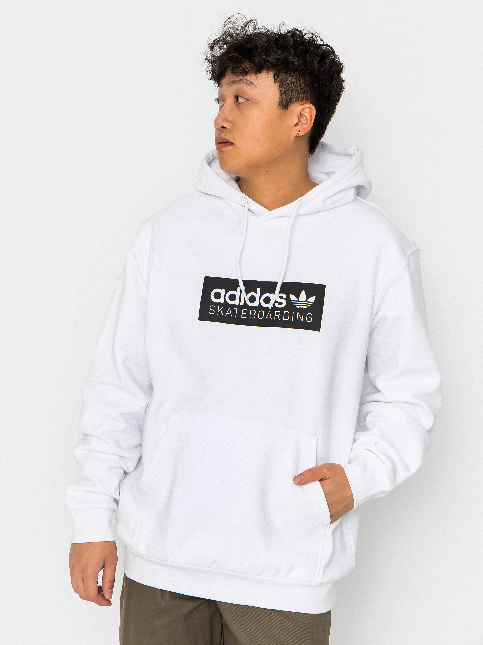 Mikina s kapucu0148ou adidas Skt Logo HD (white)