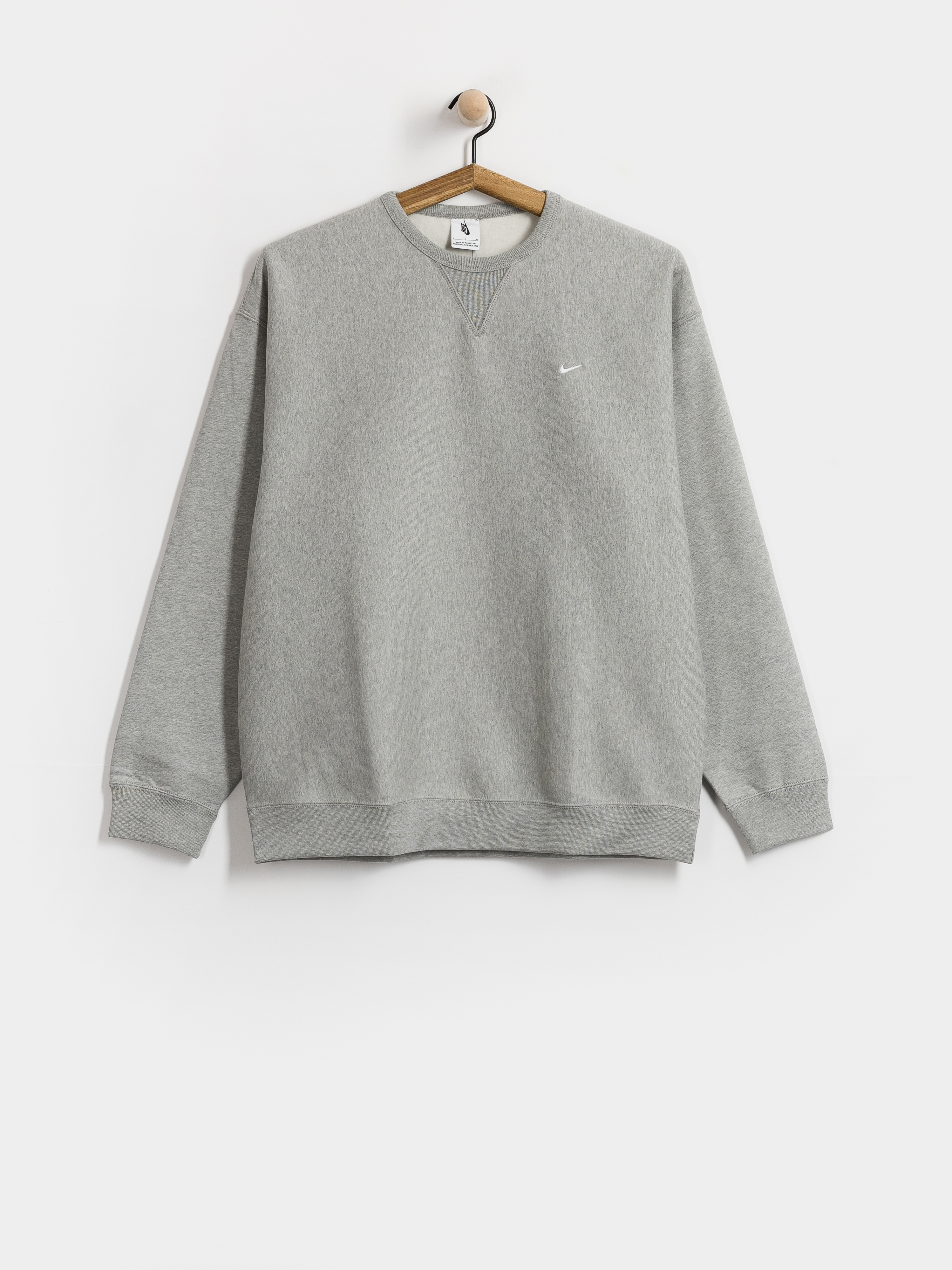 Mikina Nike SB Solo Swoosh (dk grey heather/white)