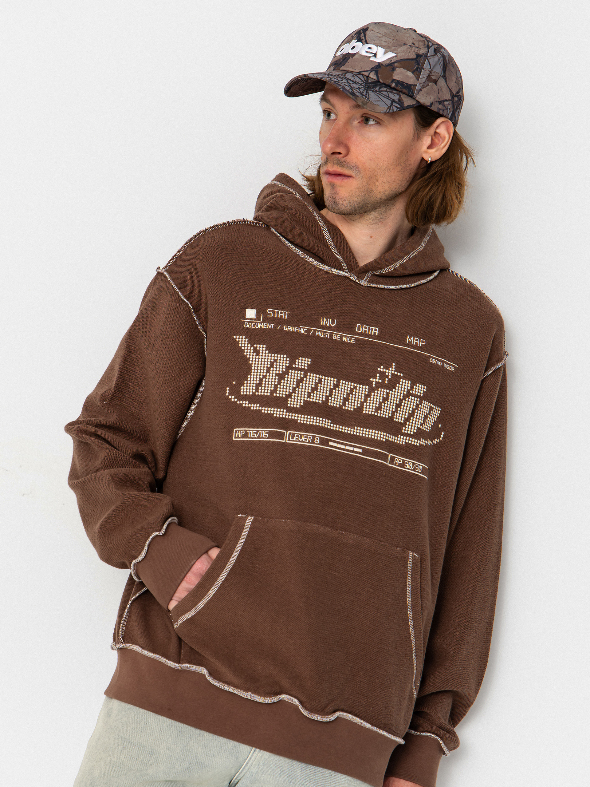 Mikina s kapucňou RipNDip Overdrive HD (brown)