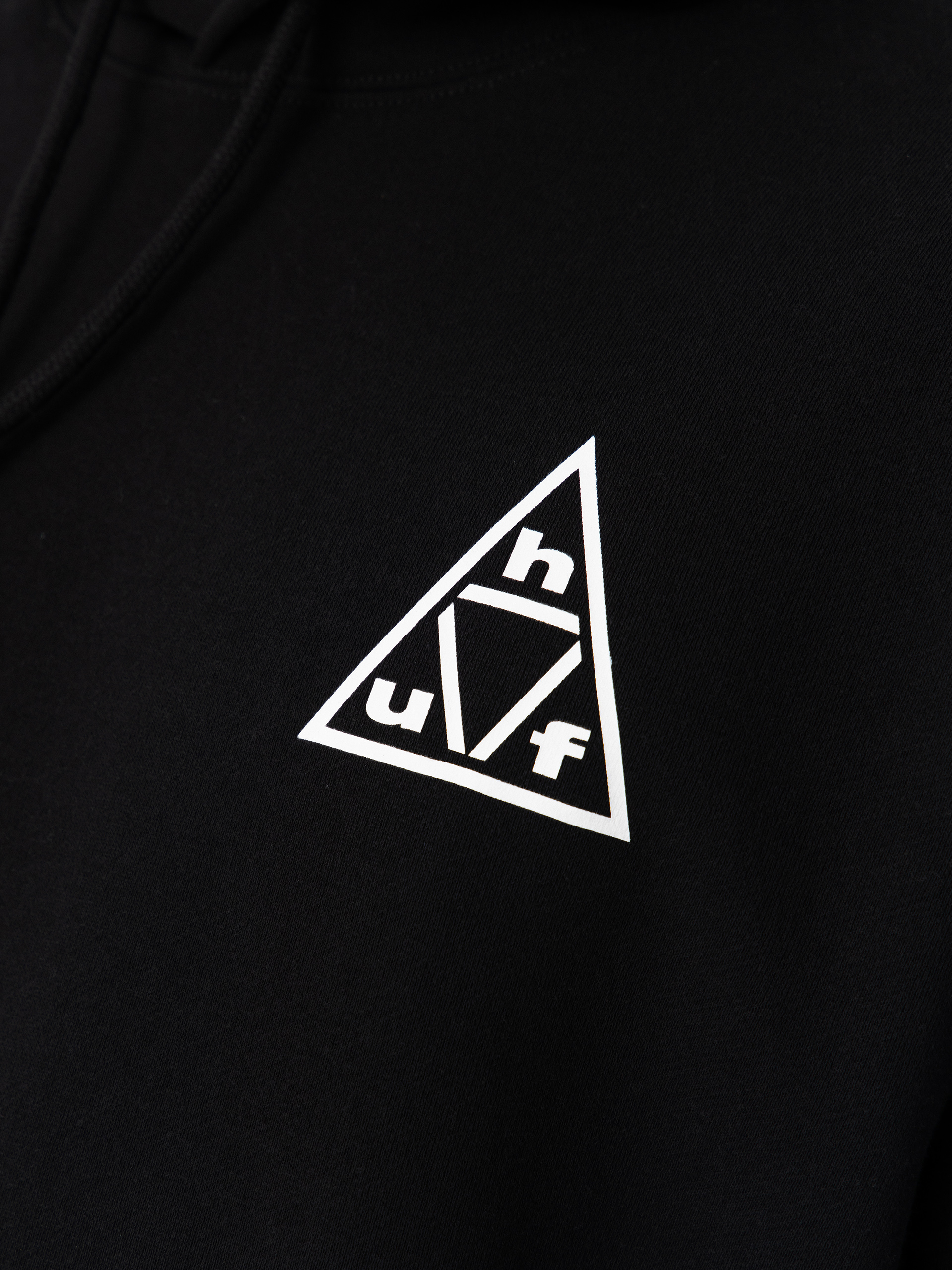 Mikina s kapucňou HUF Triple Triangle HD (black/white)