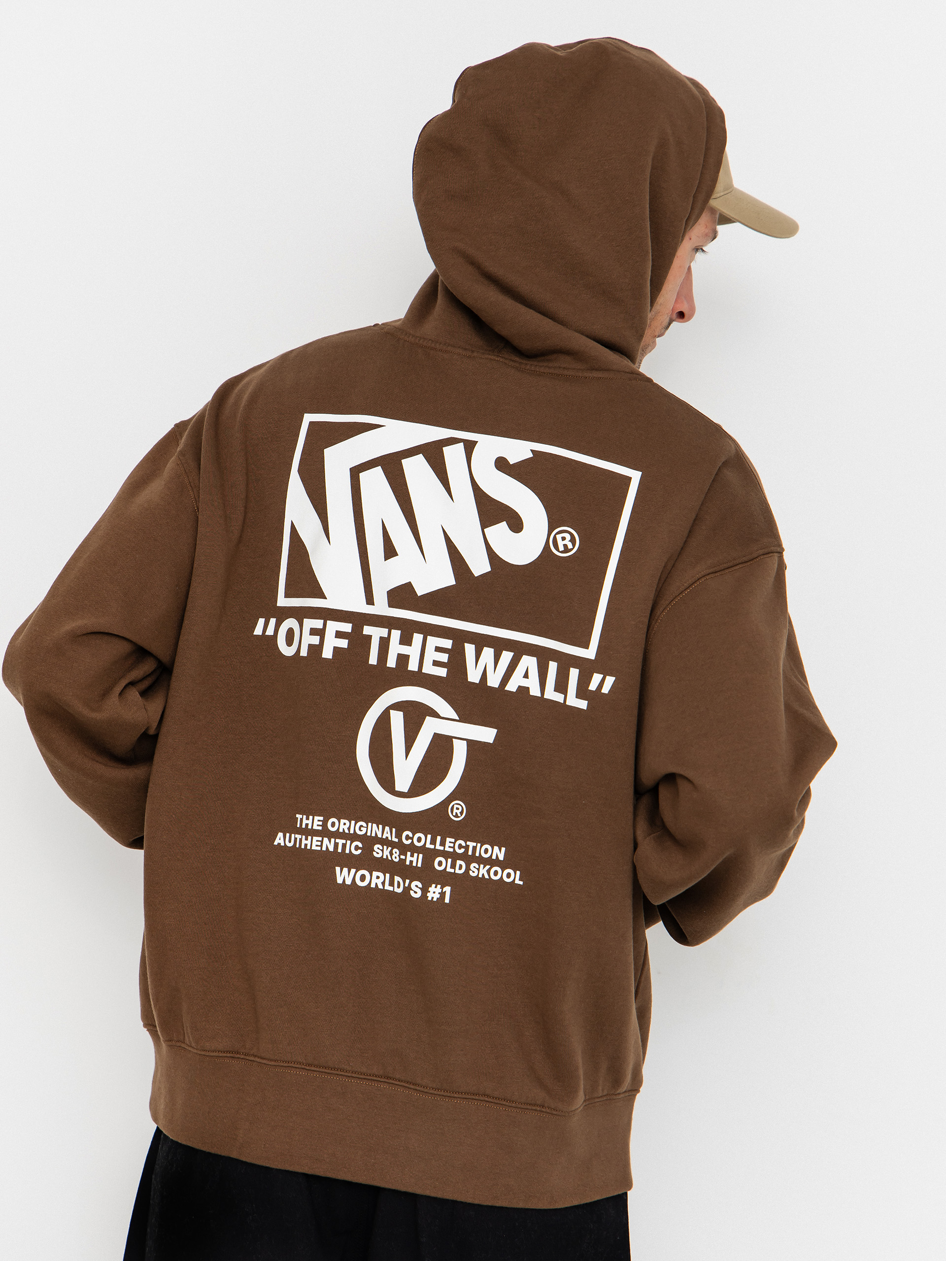 Mikina s kapucu0148ou Vans Stacked Hi HD (vintage cocoa)