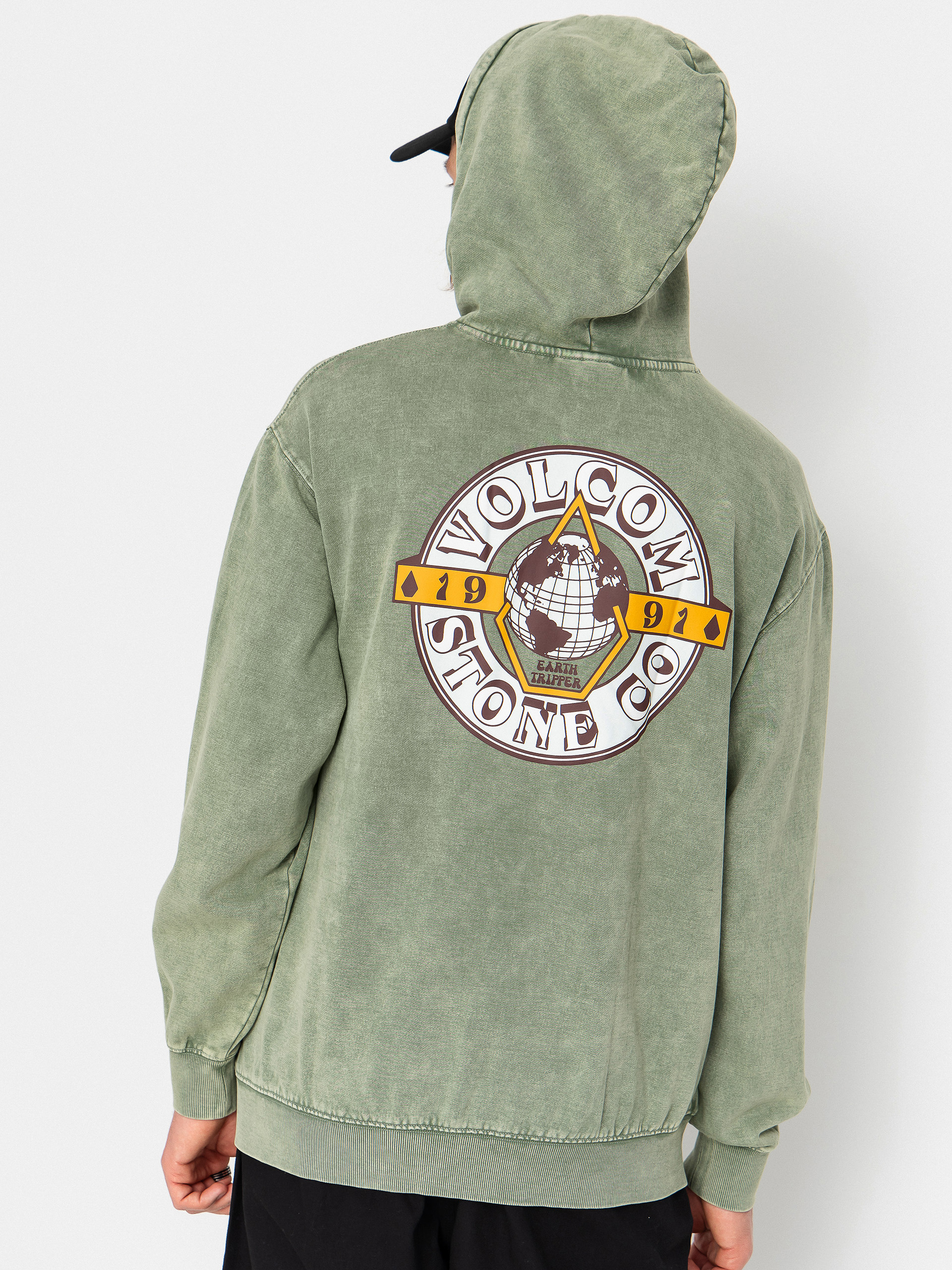 Mikina s kapucňou Volcom Earth Tripper HD (brolive)