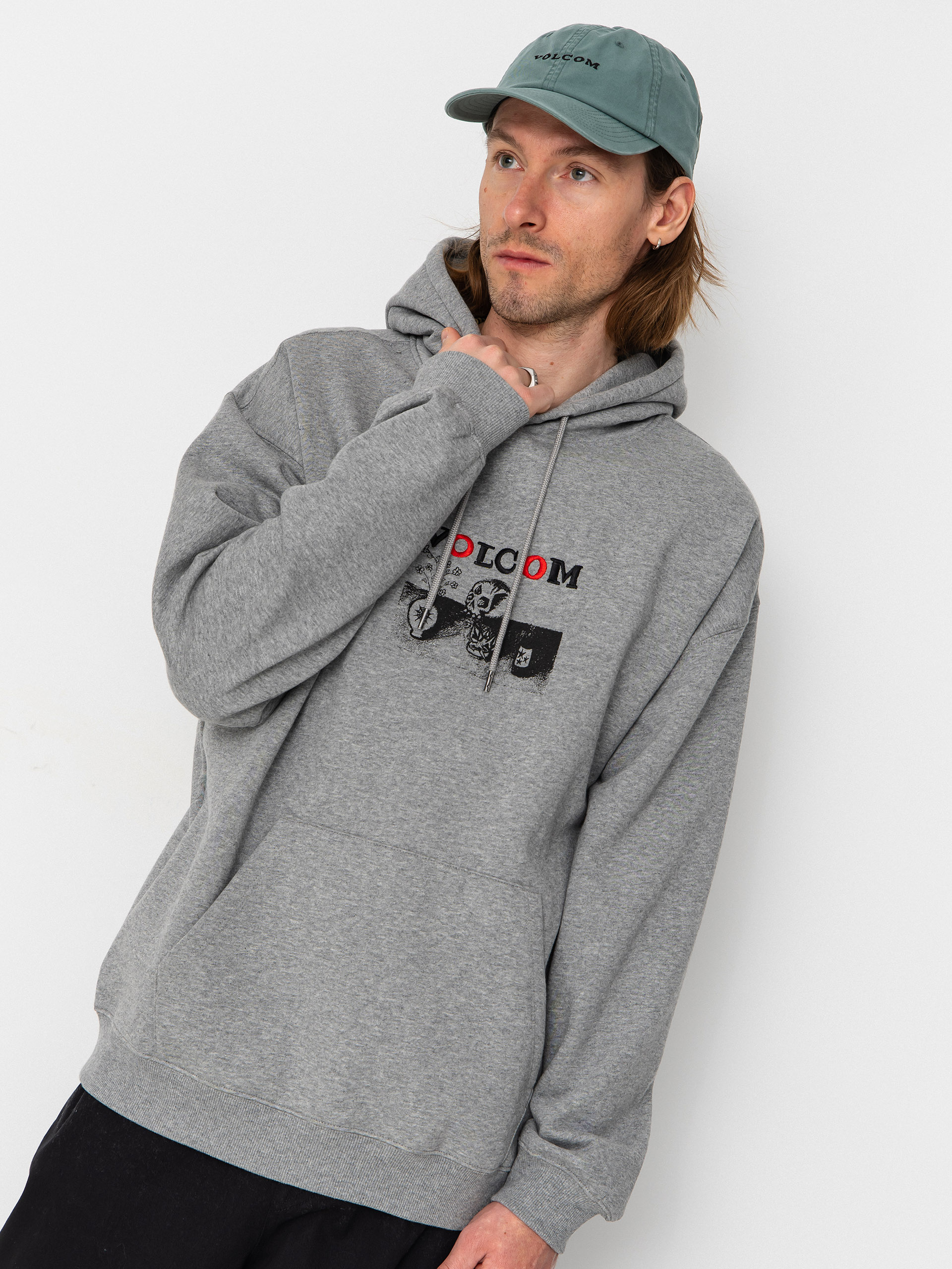 Mikina s kapucňou Volcom Fa Seth Conboy HD (heather grey)