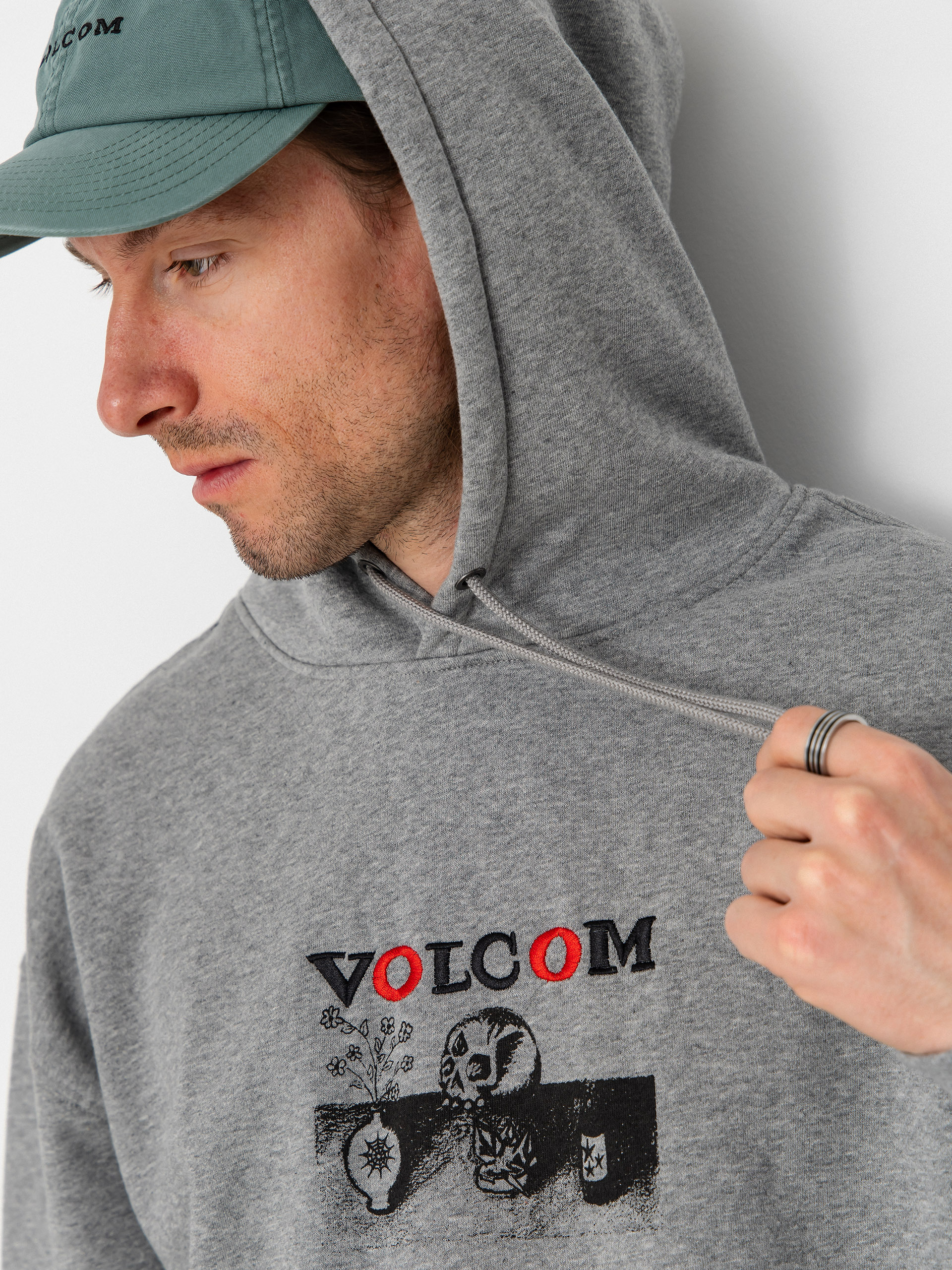 Mikina s kapucňou Volcom Fa Seth Conboy HD (heather grey)