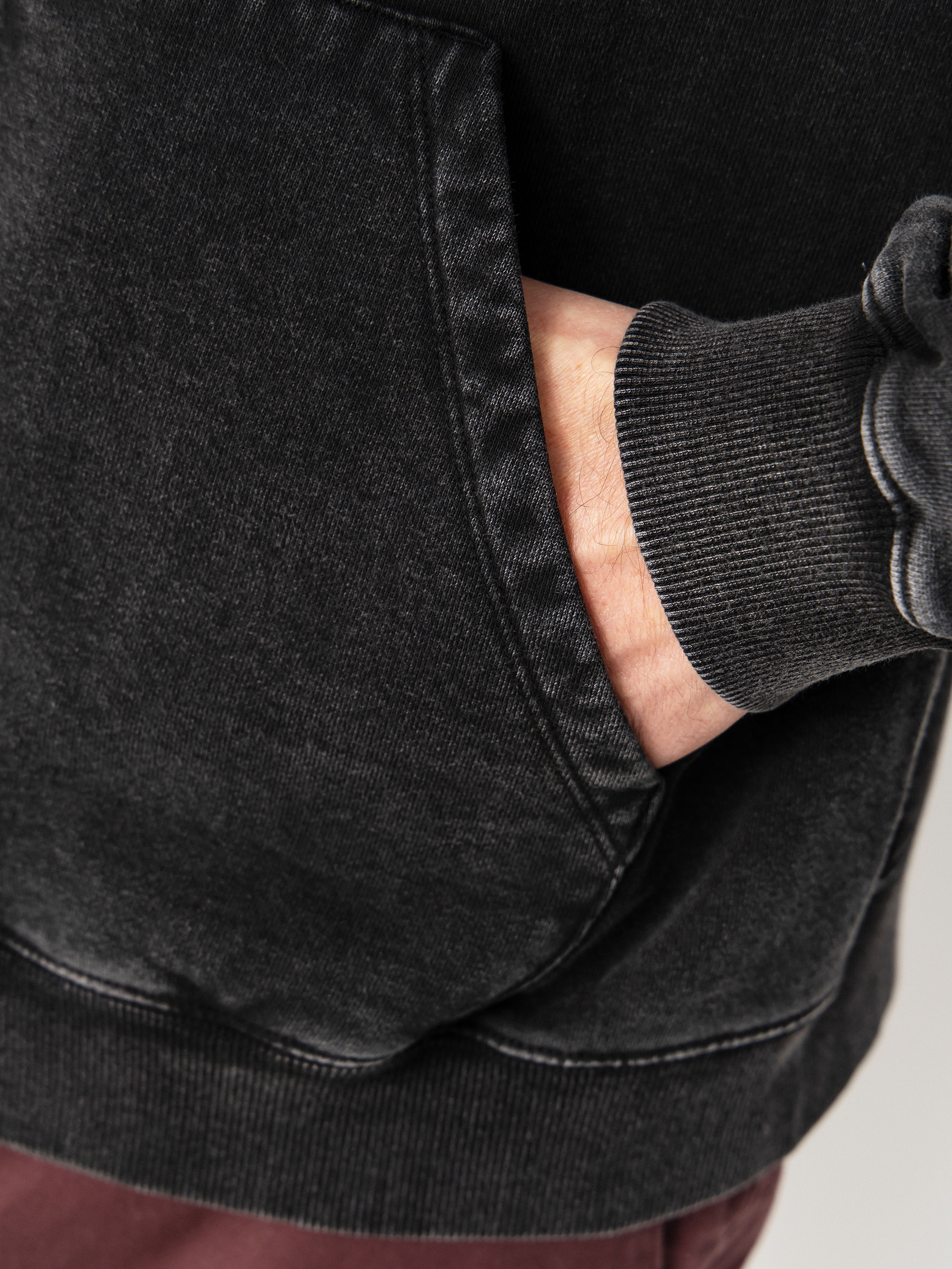 Mikina Volcom Die By The Stone ZIP (light acid black)