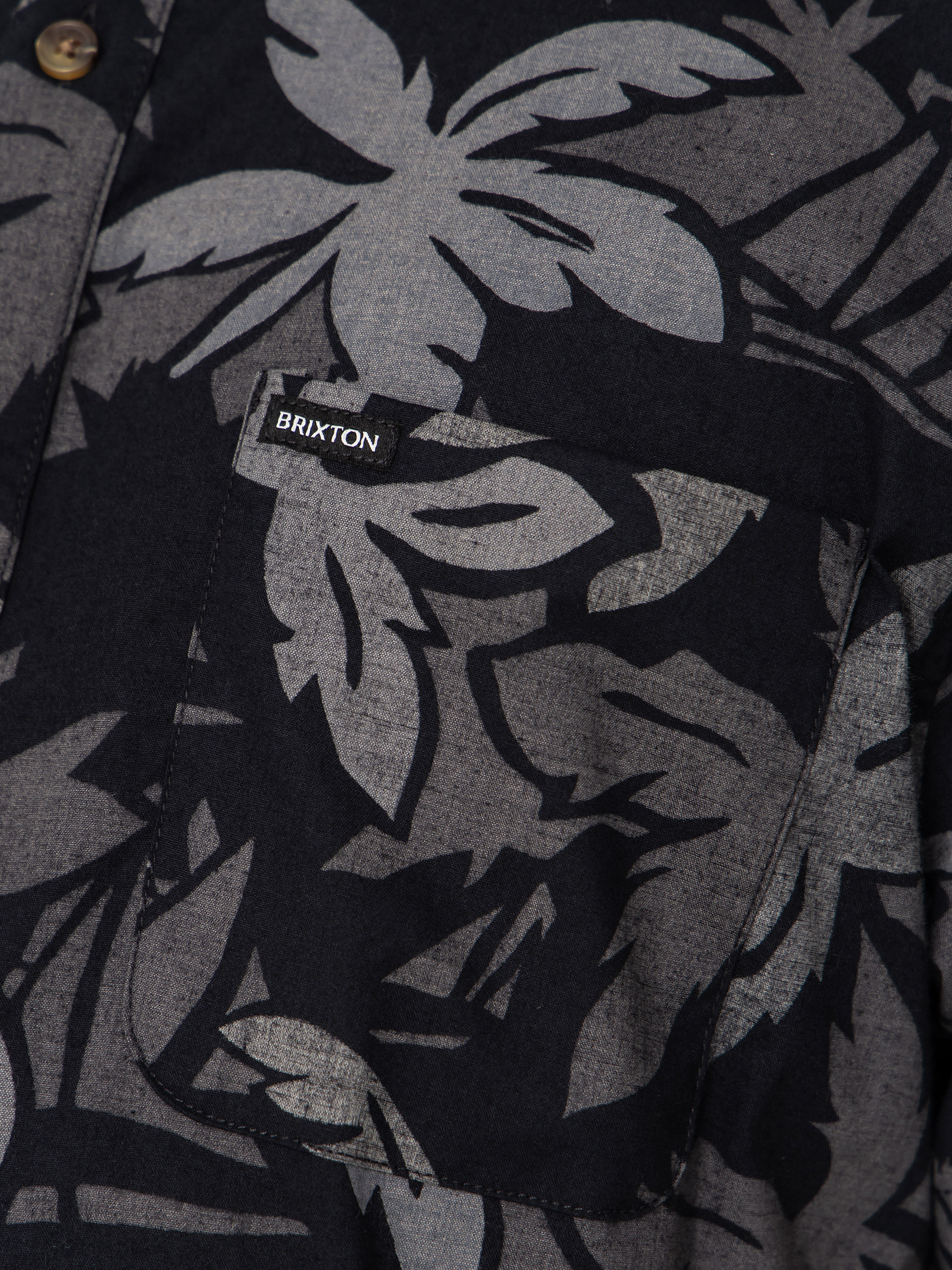 Košeľa Brixton Charter Print (black/trooper/future grey palm)