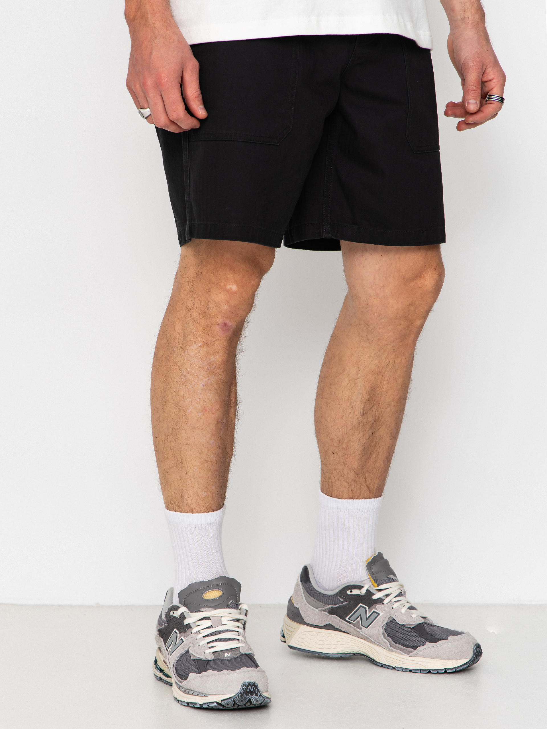 Kraťasy Brixton Surplus Vw Herringbone (washed black)