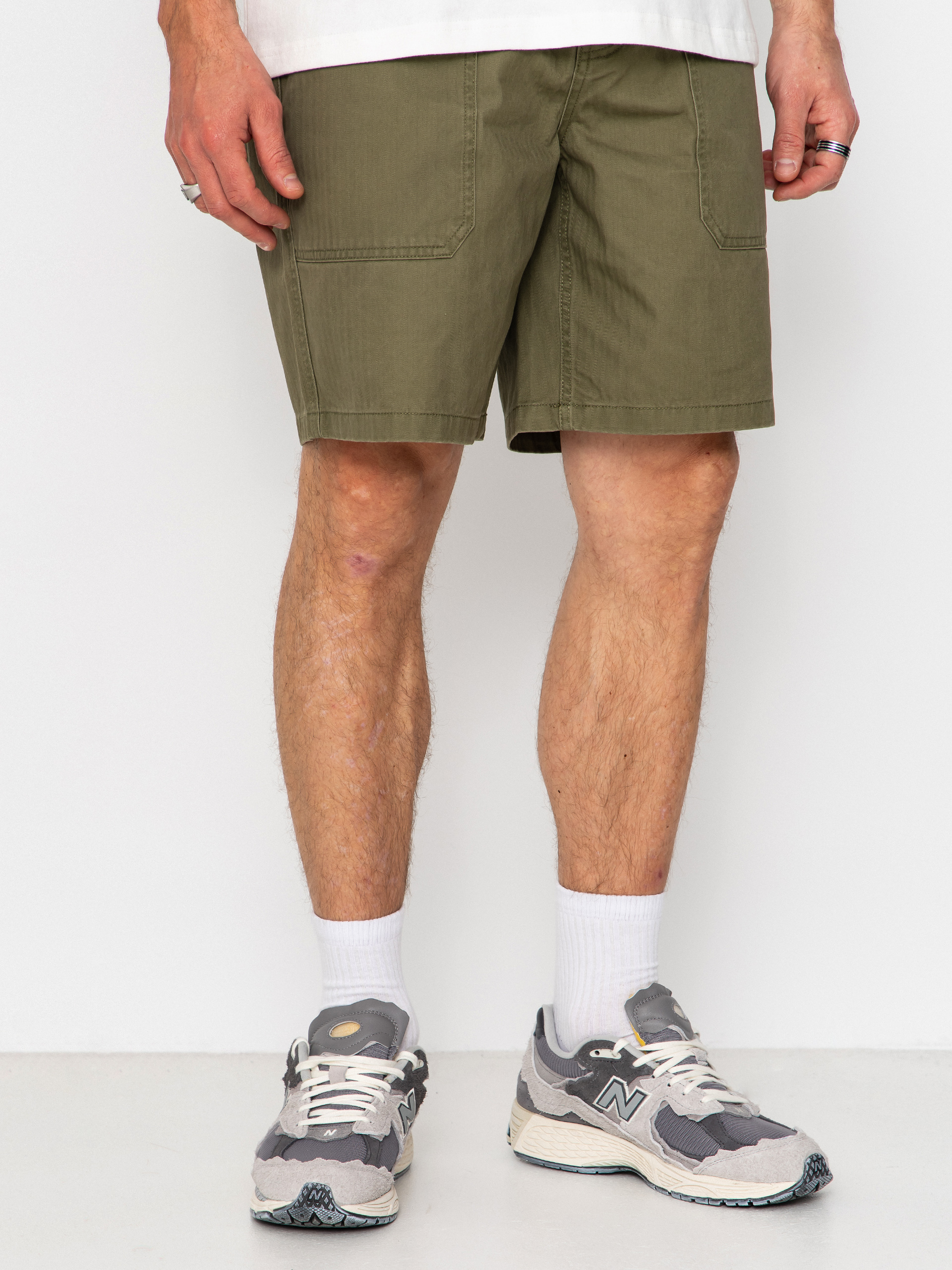 Kraťasy Brixton Surplus Vw Herringbone (washed olive green)