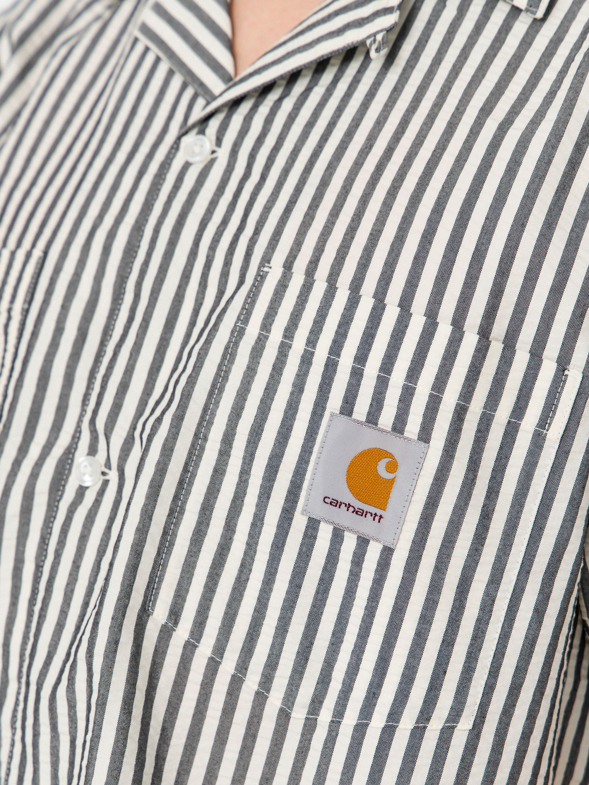 Košeľa Carhartt WIP Leavel (leavel stripe/black/wax)