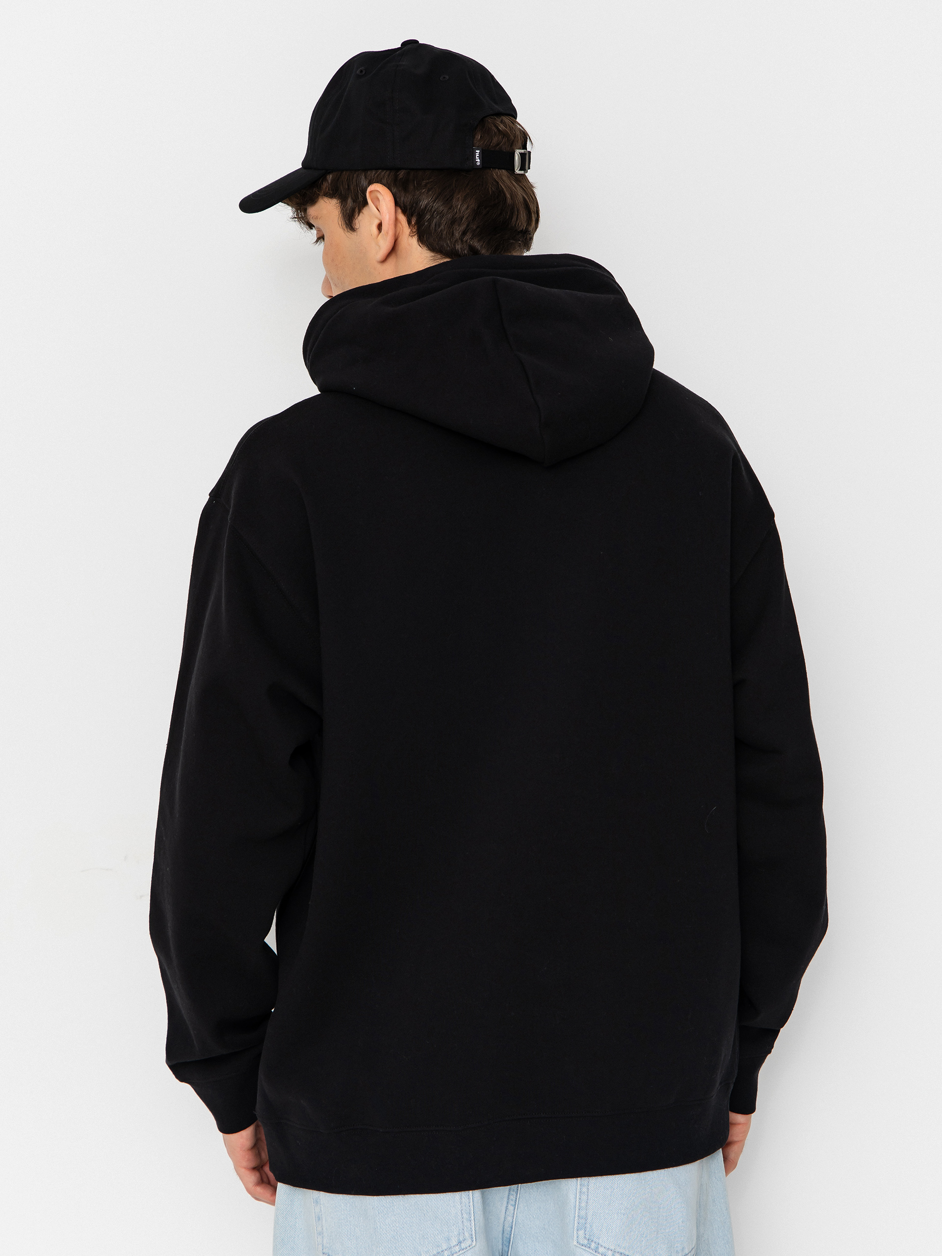 Mikina s kapucňou HUF Classic Arch HD (black)