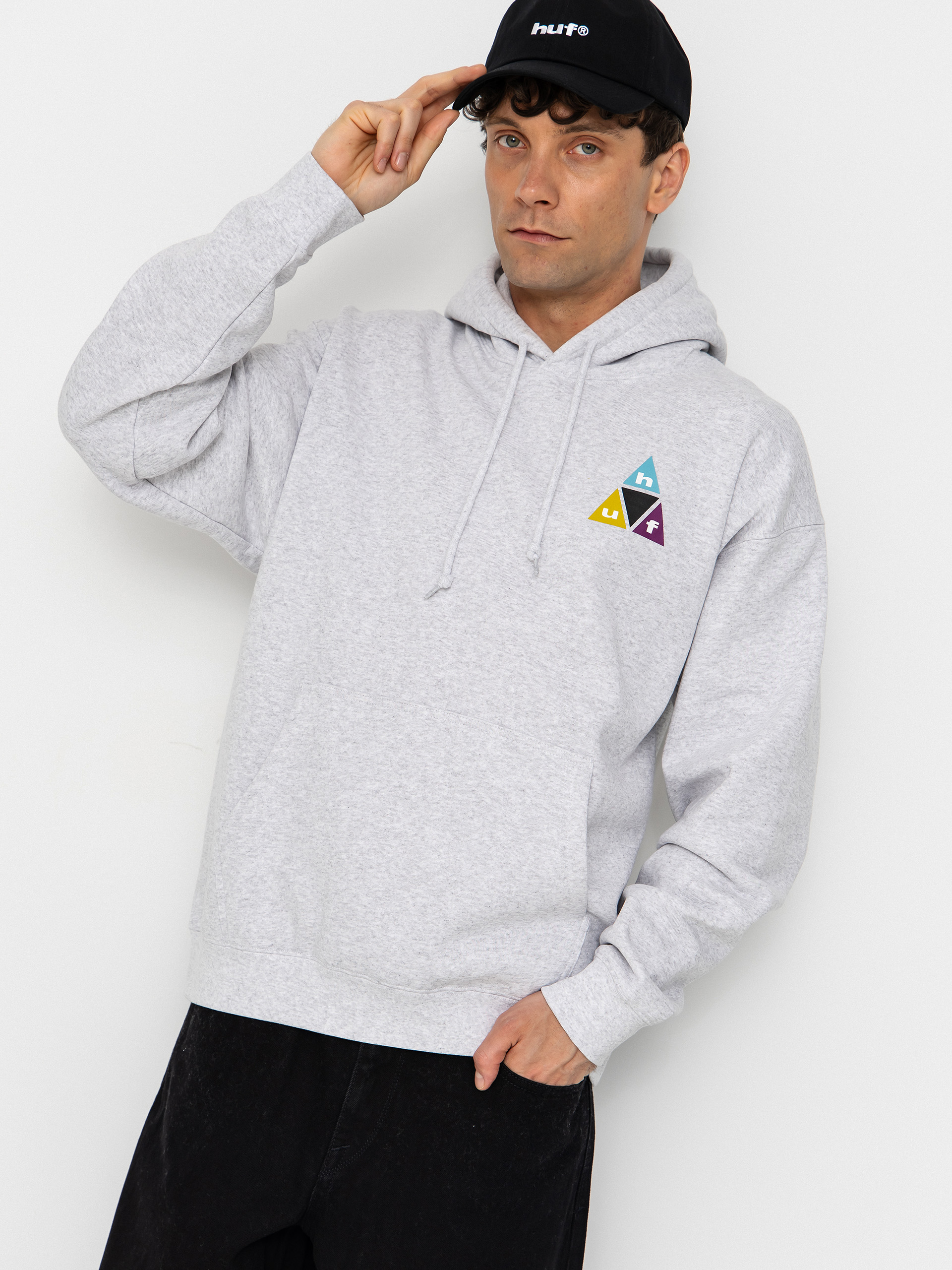 Mikina s kapucňou HUF Prism Tt HD (heather grey)