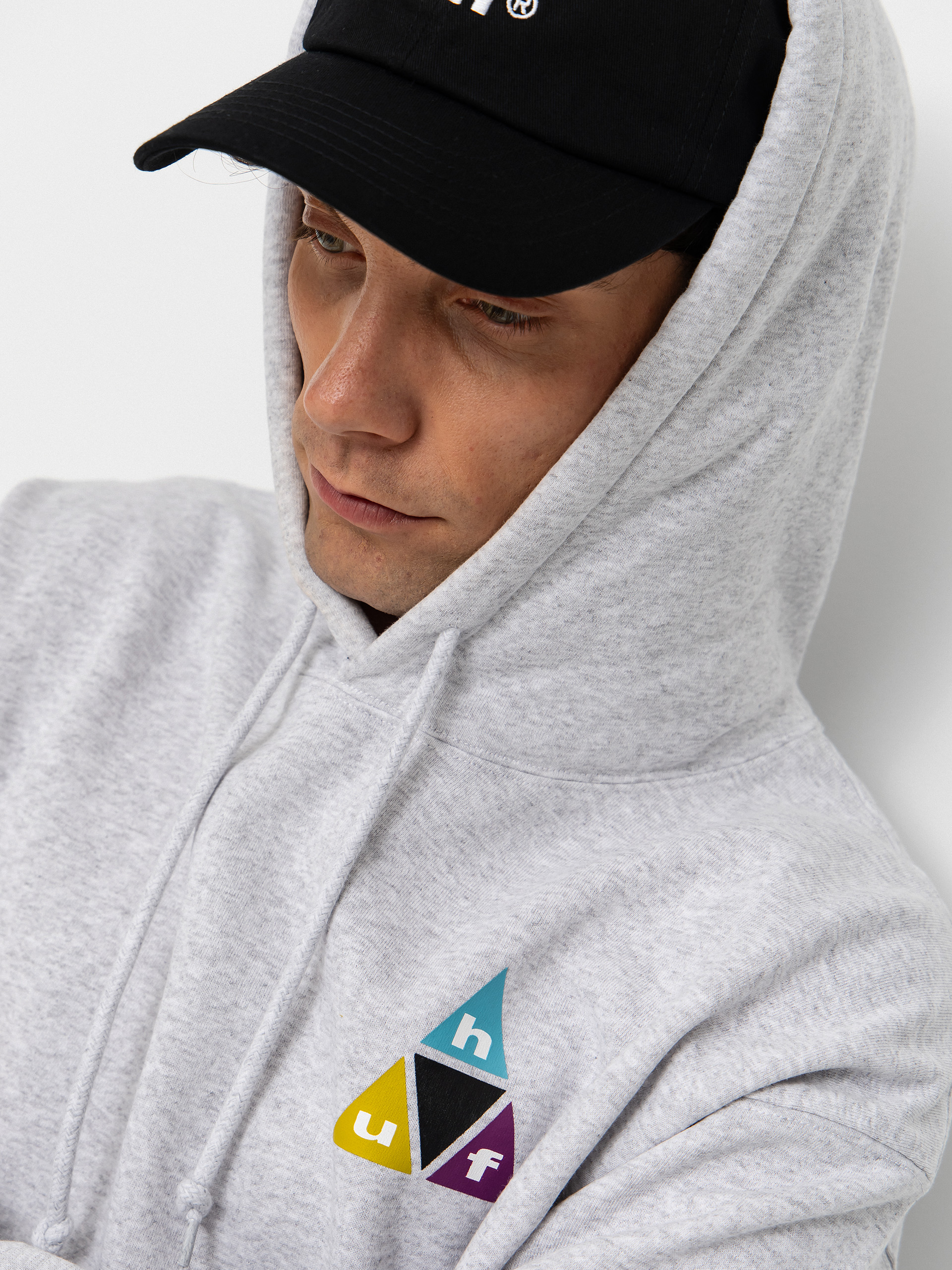 Mikina s kapucňou HUF Prism Tt HD (heather grey)