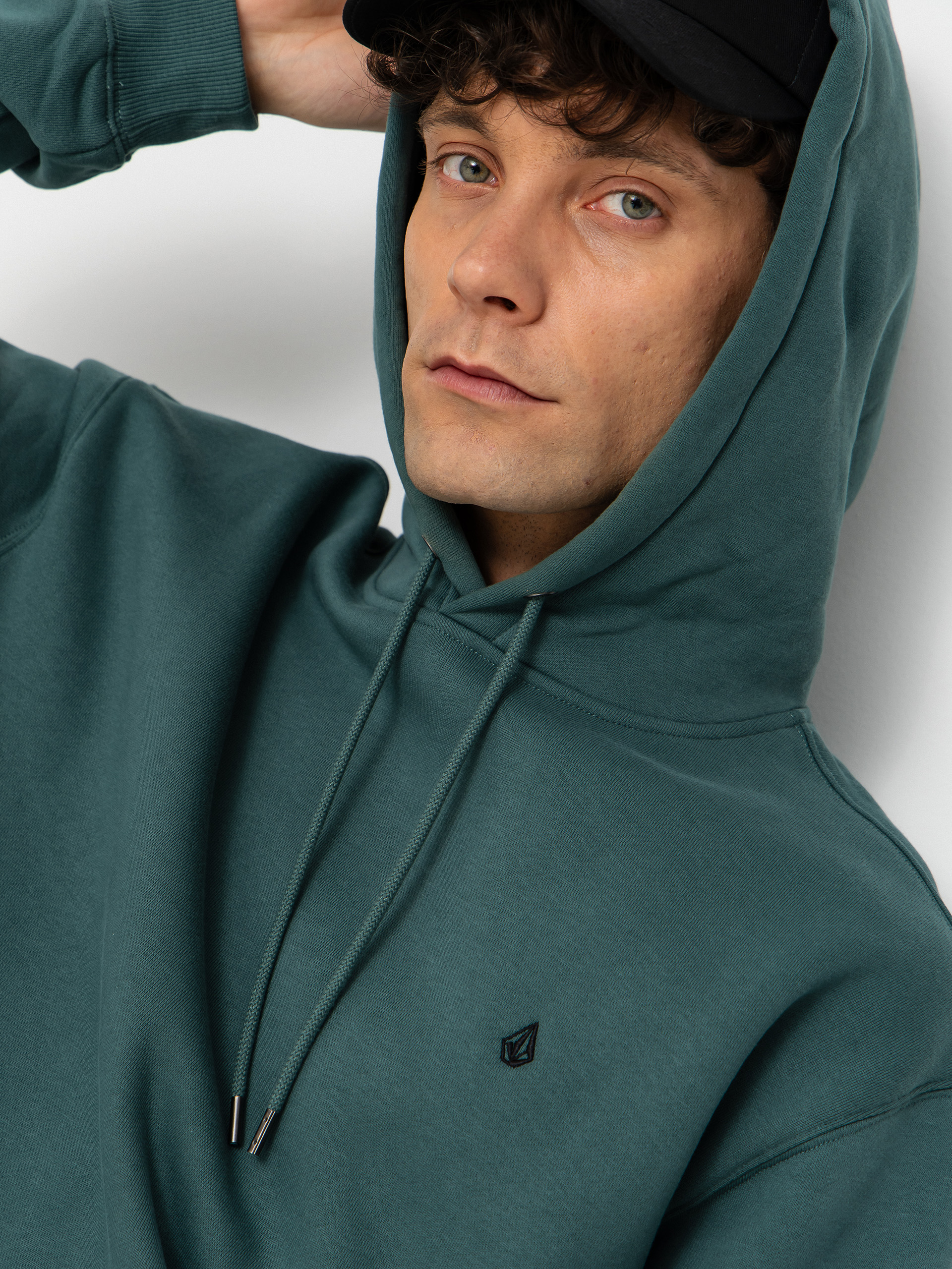 Mikina s kapucňou Volcom Single Stone HD (rifle green)
