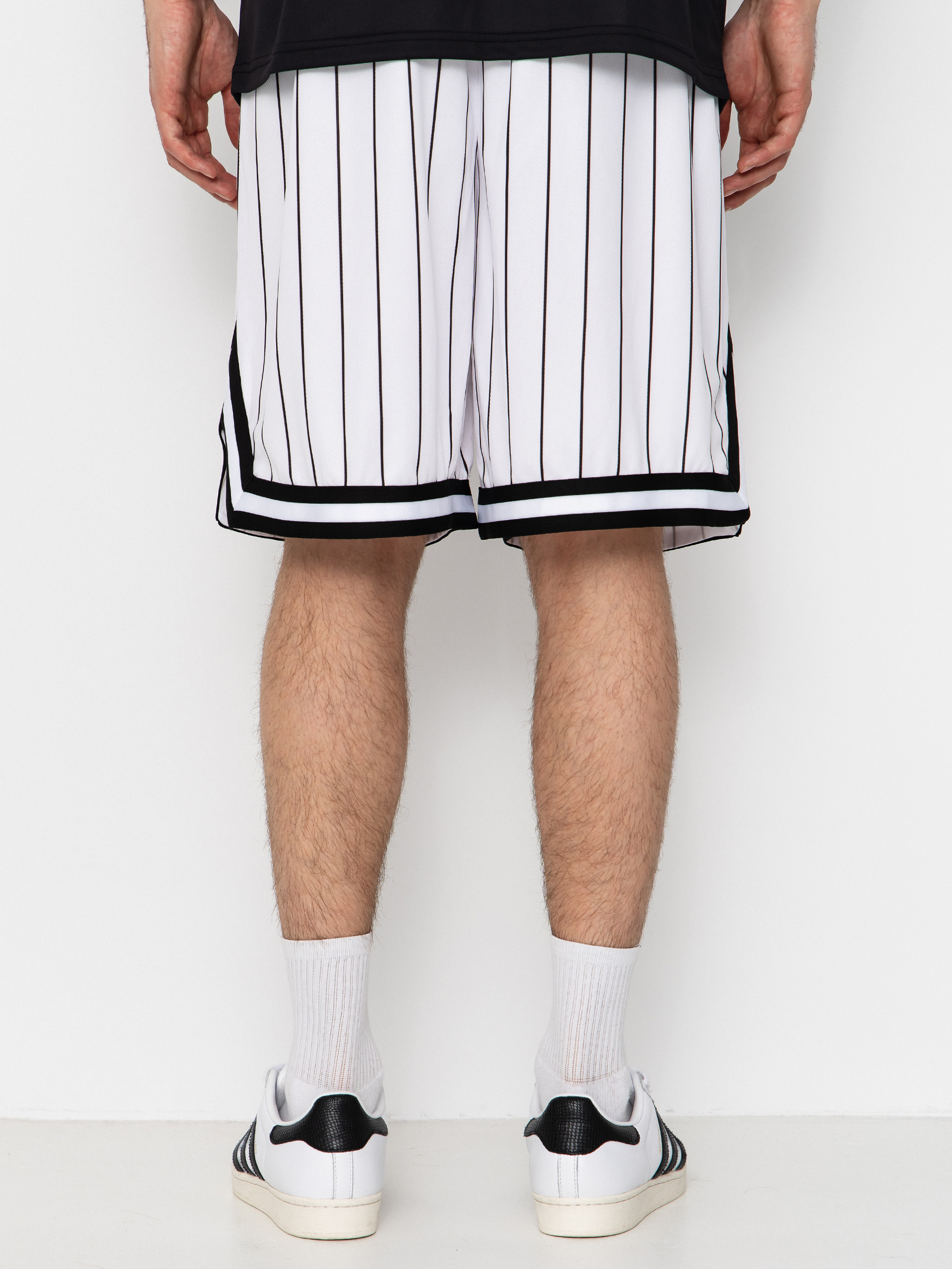 Kraťasy Karl Kani Small Signature Pinstripe Mesh (white/black)
