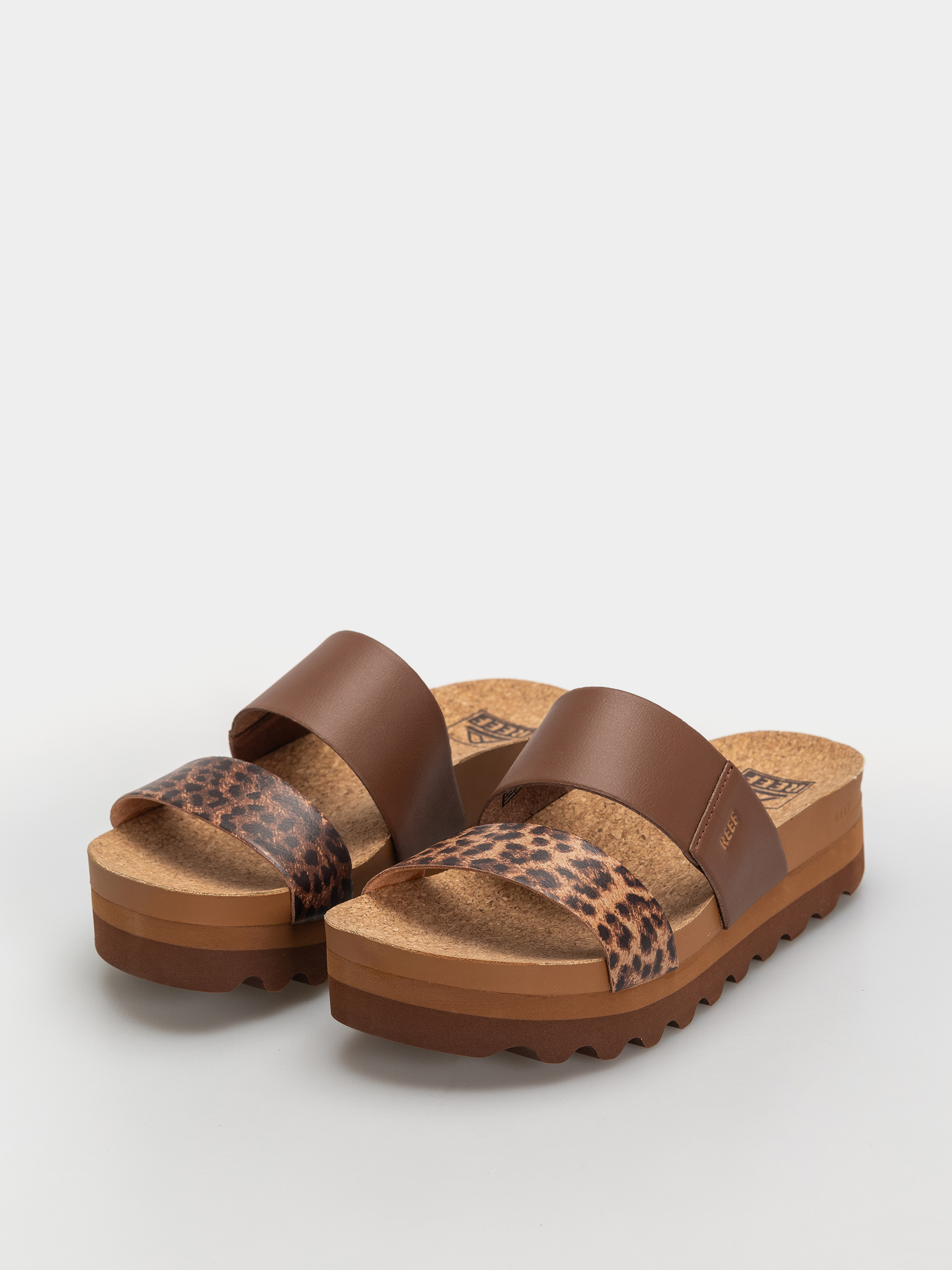 Šľapky Reef Cushion Vista Hi Wmn (brown/leopard)