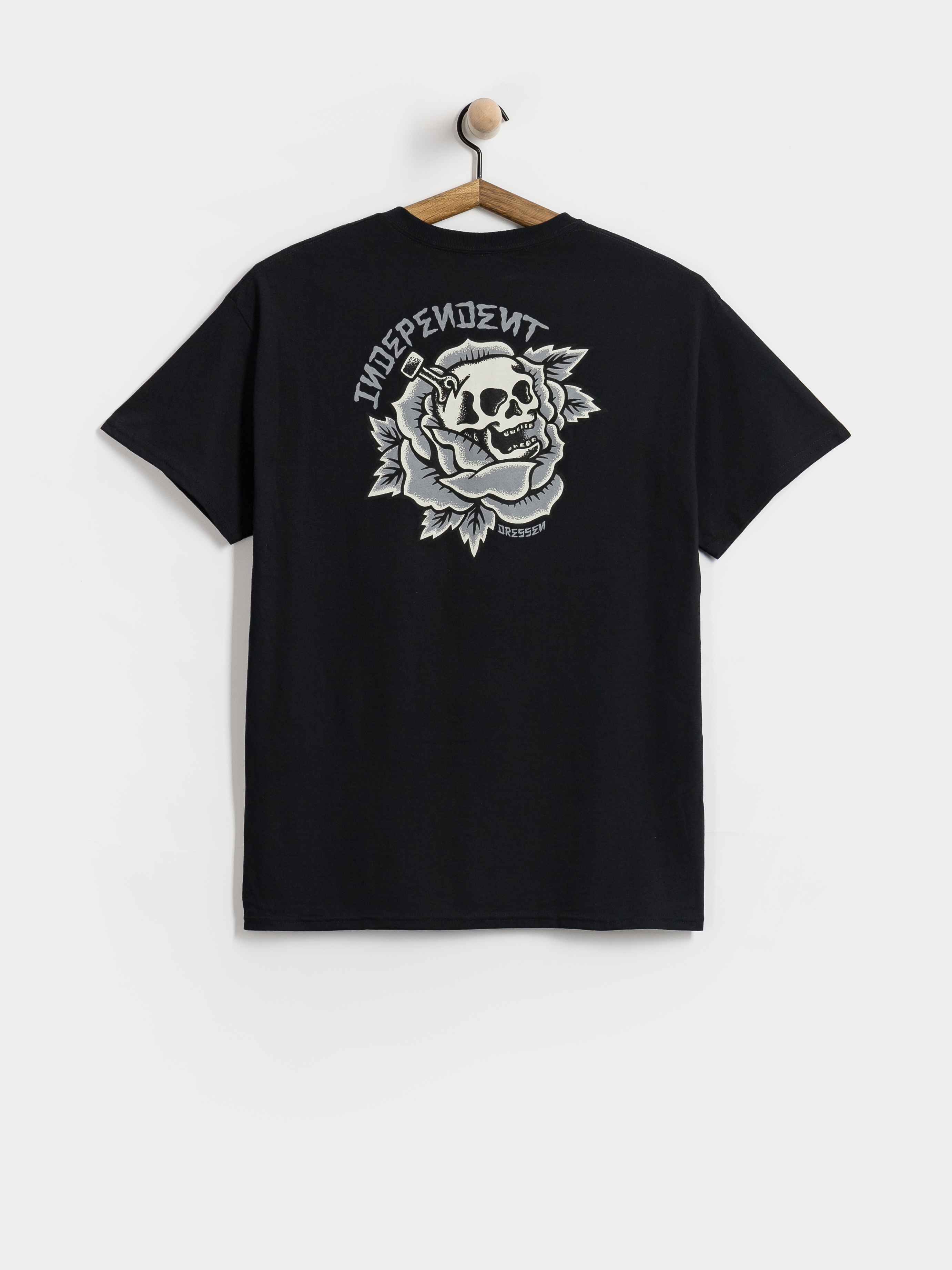 Tričko Independent Dressen Skull Rose (black)