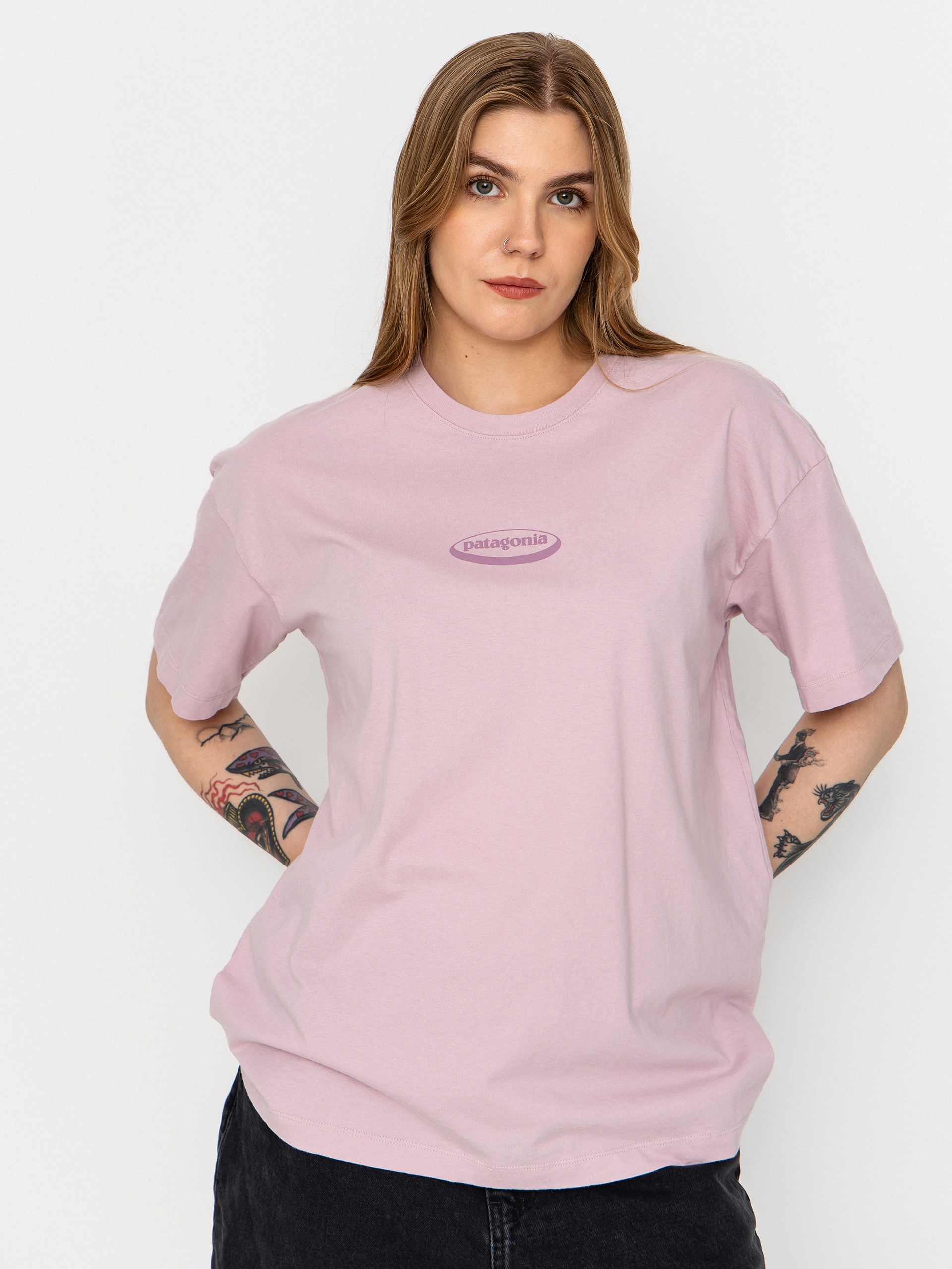 Triu010dko Patagonia 95 Oval Logo Oversized Wmn (quiet violet)