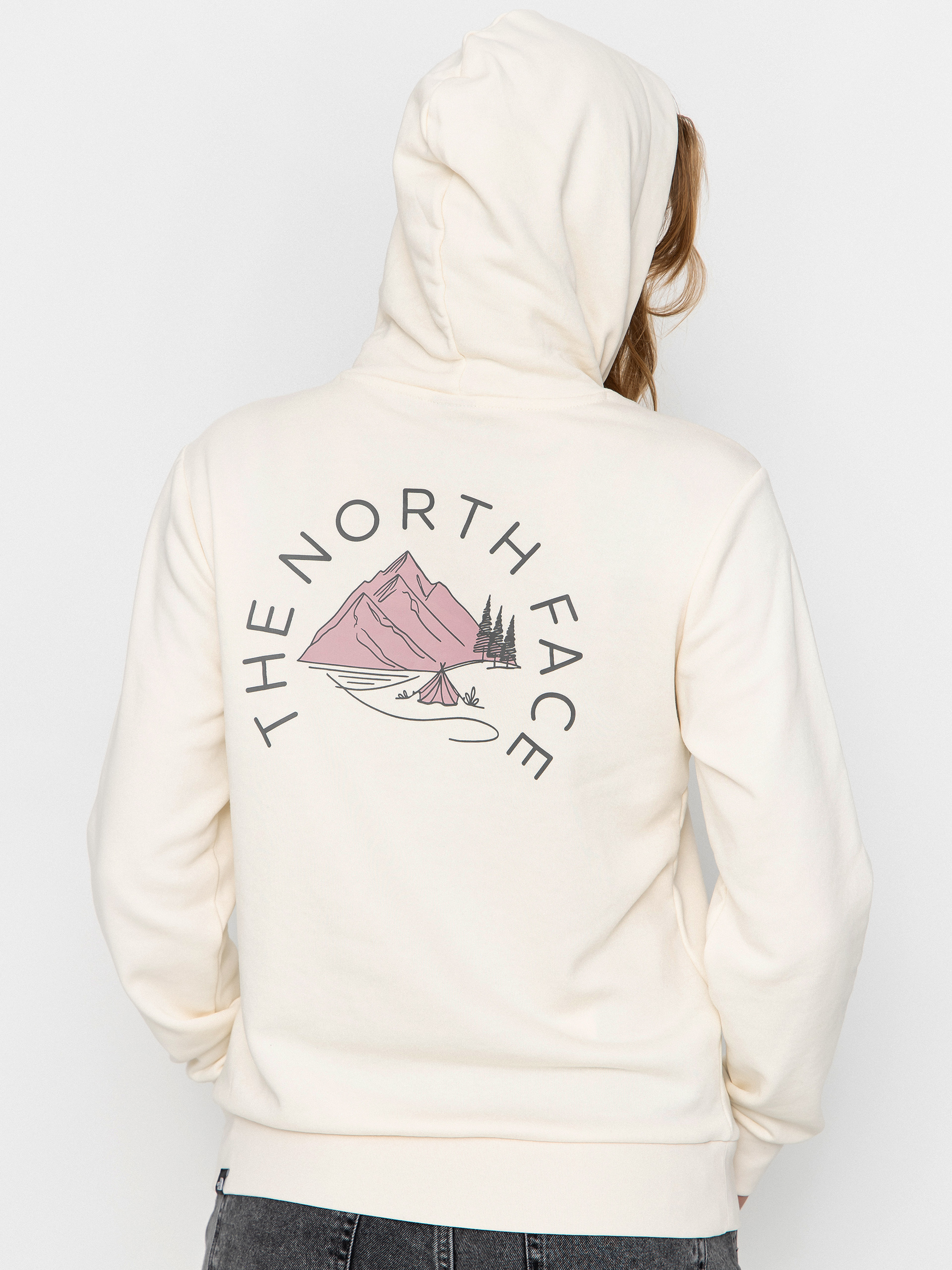 Mikina s kapucňou The North Face Monte HD Wmn (white dune)