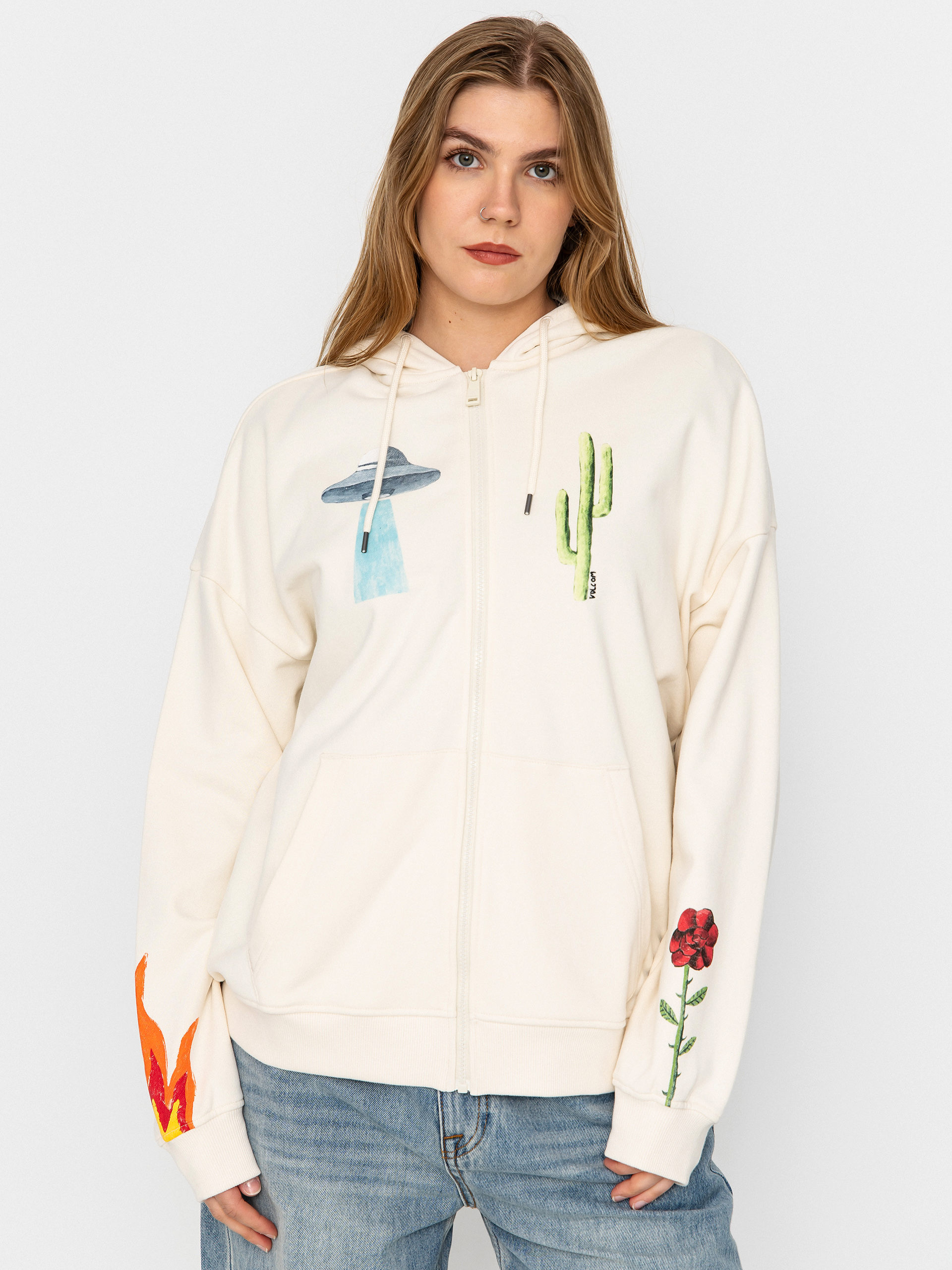 Mikina s kapucňou Volcom Fa Mickey Mason ZHD Wmn