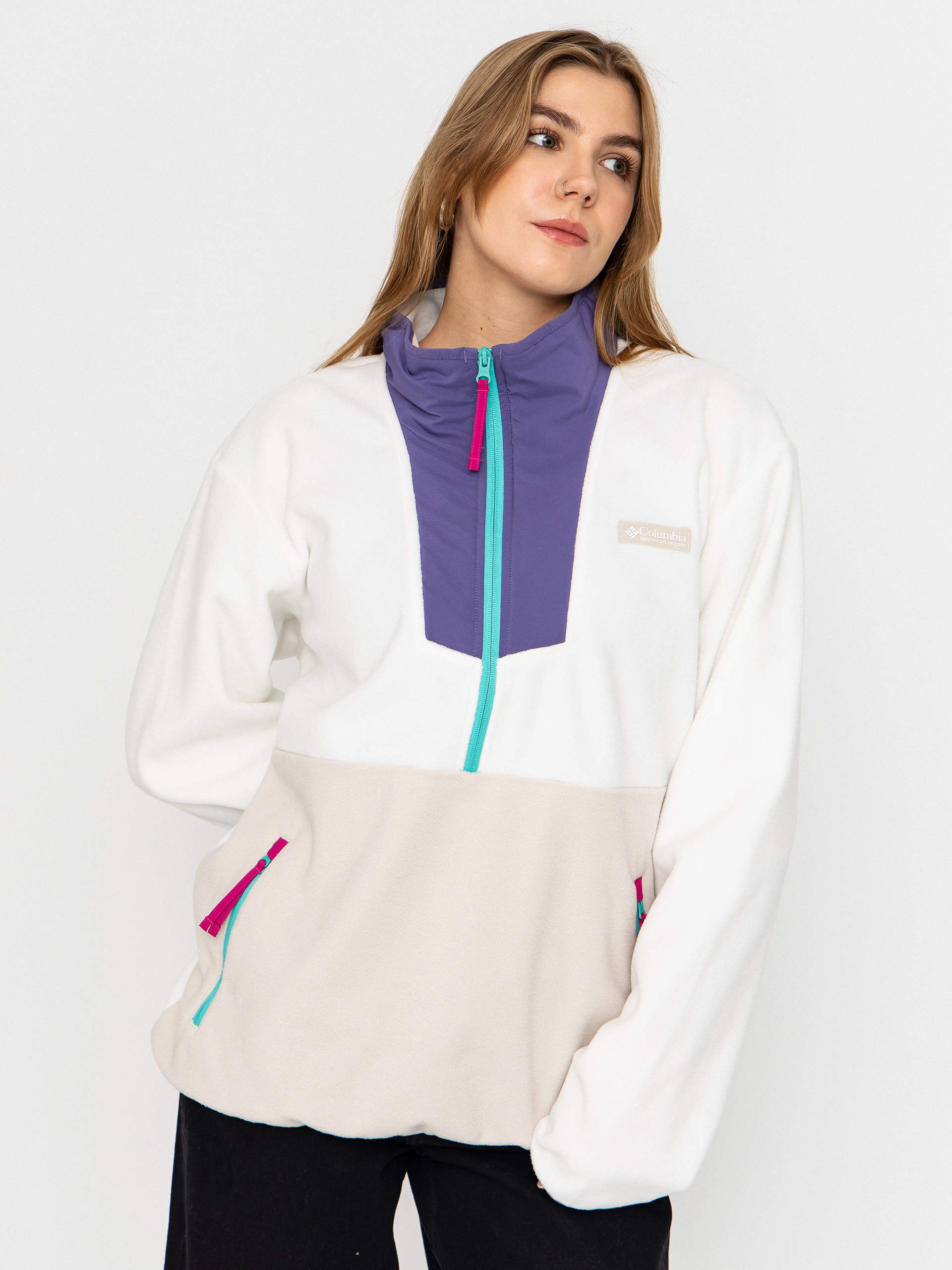 Flu00edsovu00e1 mikina Columbia Sequoia Grove Half Zip (sea salt/stormwatch)