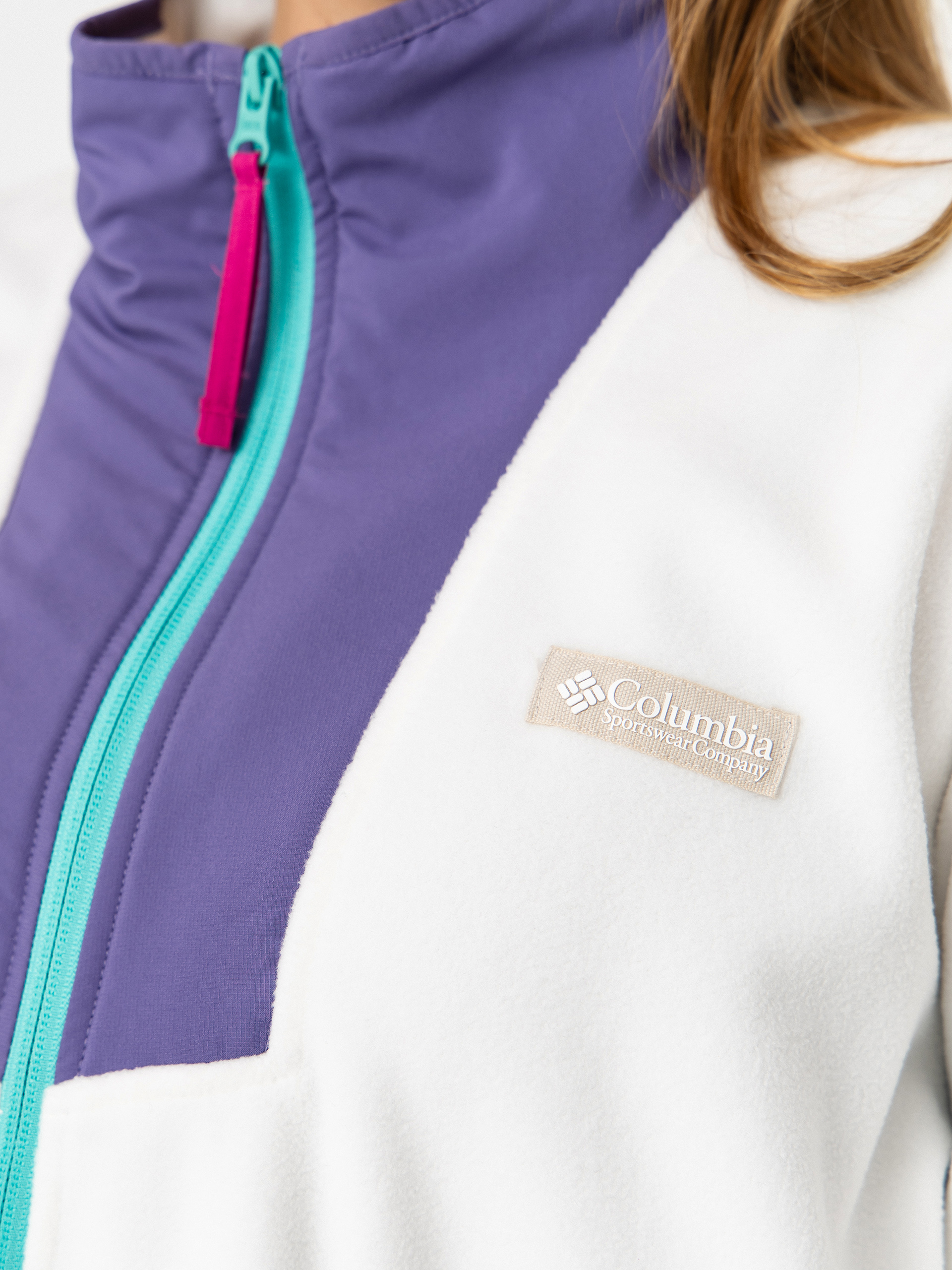 Pánsky Flísová mikina Columbia Sequoia Grove Half Zip (sea salt/stormwatch)