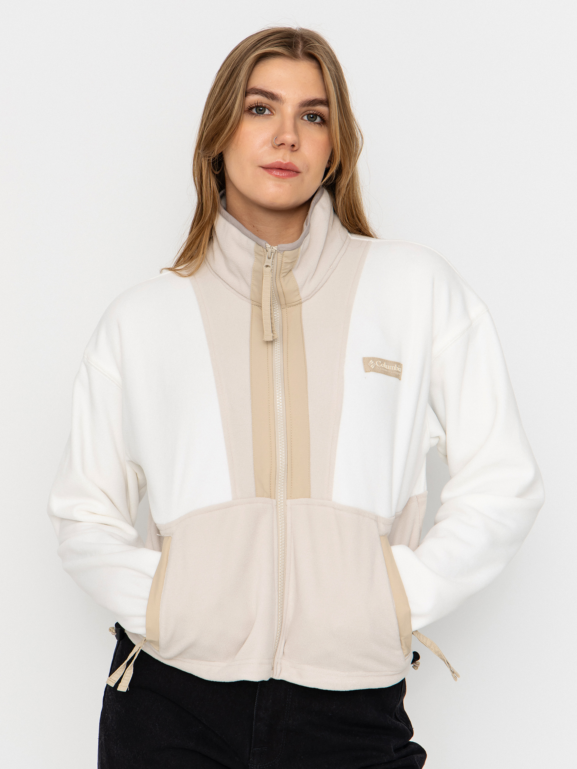 Flu00edsovu00e1 mikina Columbia Backbowl II Full Zip Wmn (sea salt/dark stone/ancient fossil)