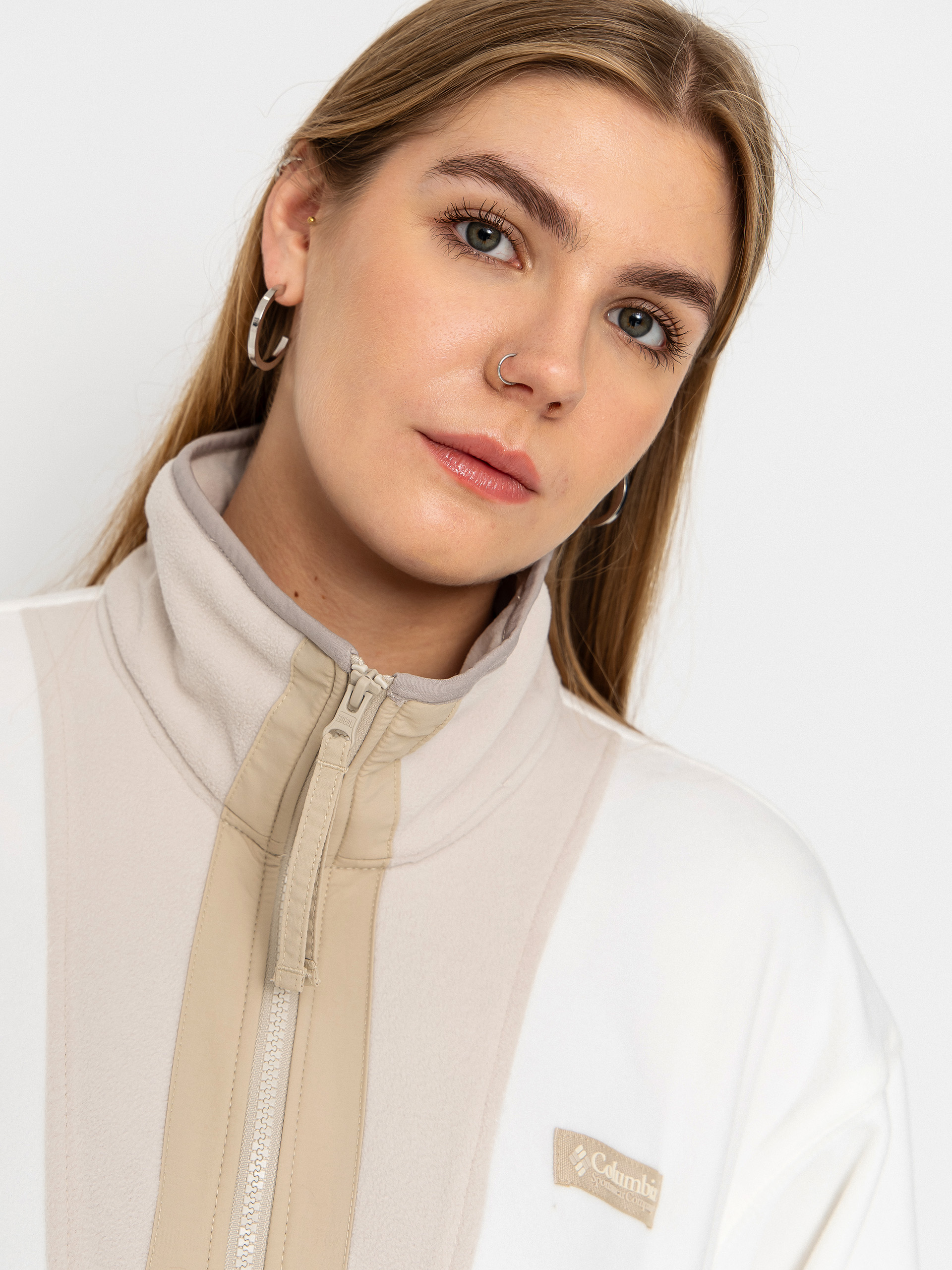 Dámsky Flísová mikina Columbia Backbowl II Full Zip (sea salt/dark stone/ancient fossil)