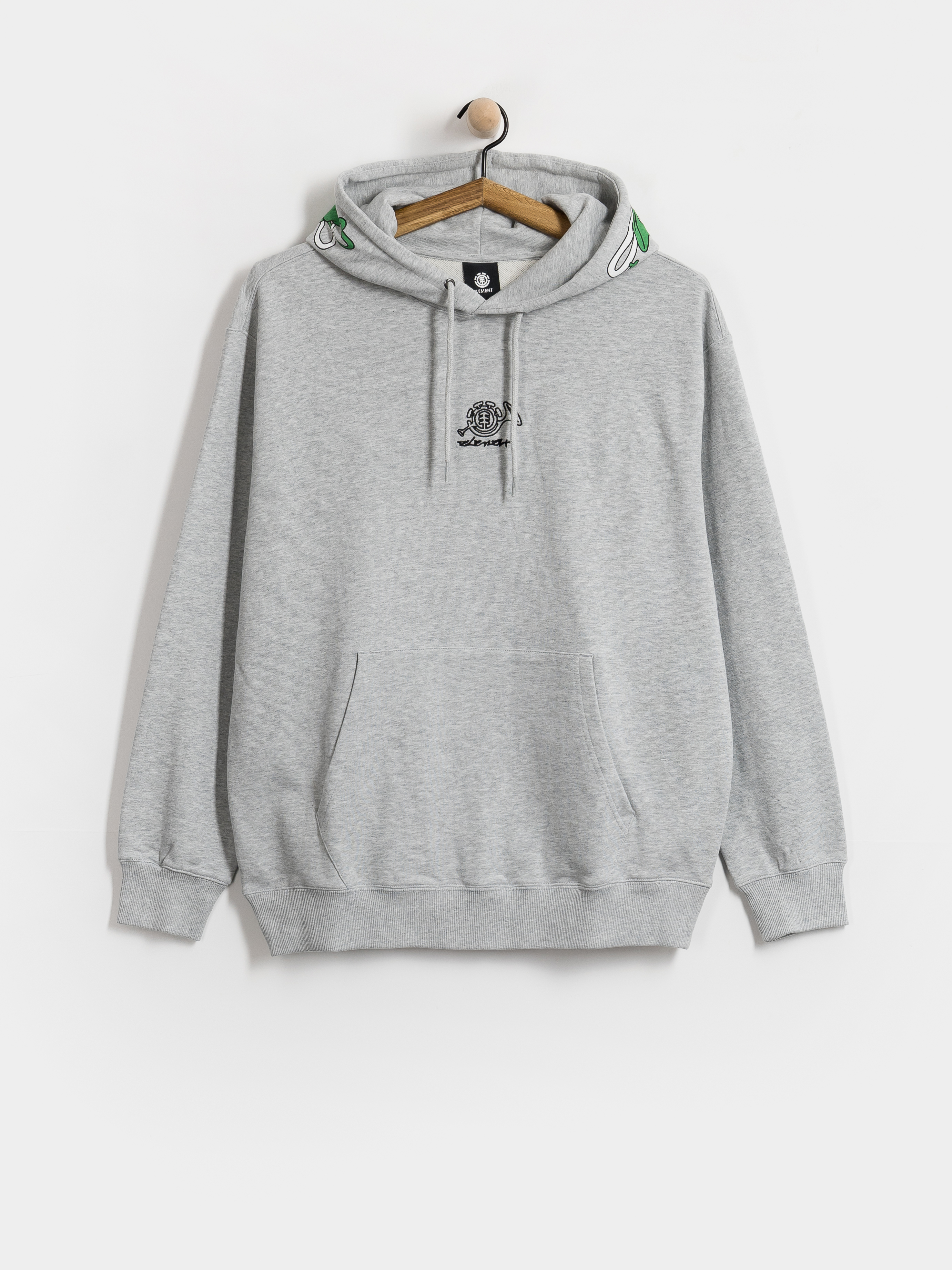 Mikina s kapucňou Element Horn HD (mid grey heather)