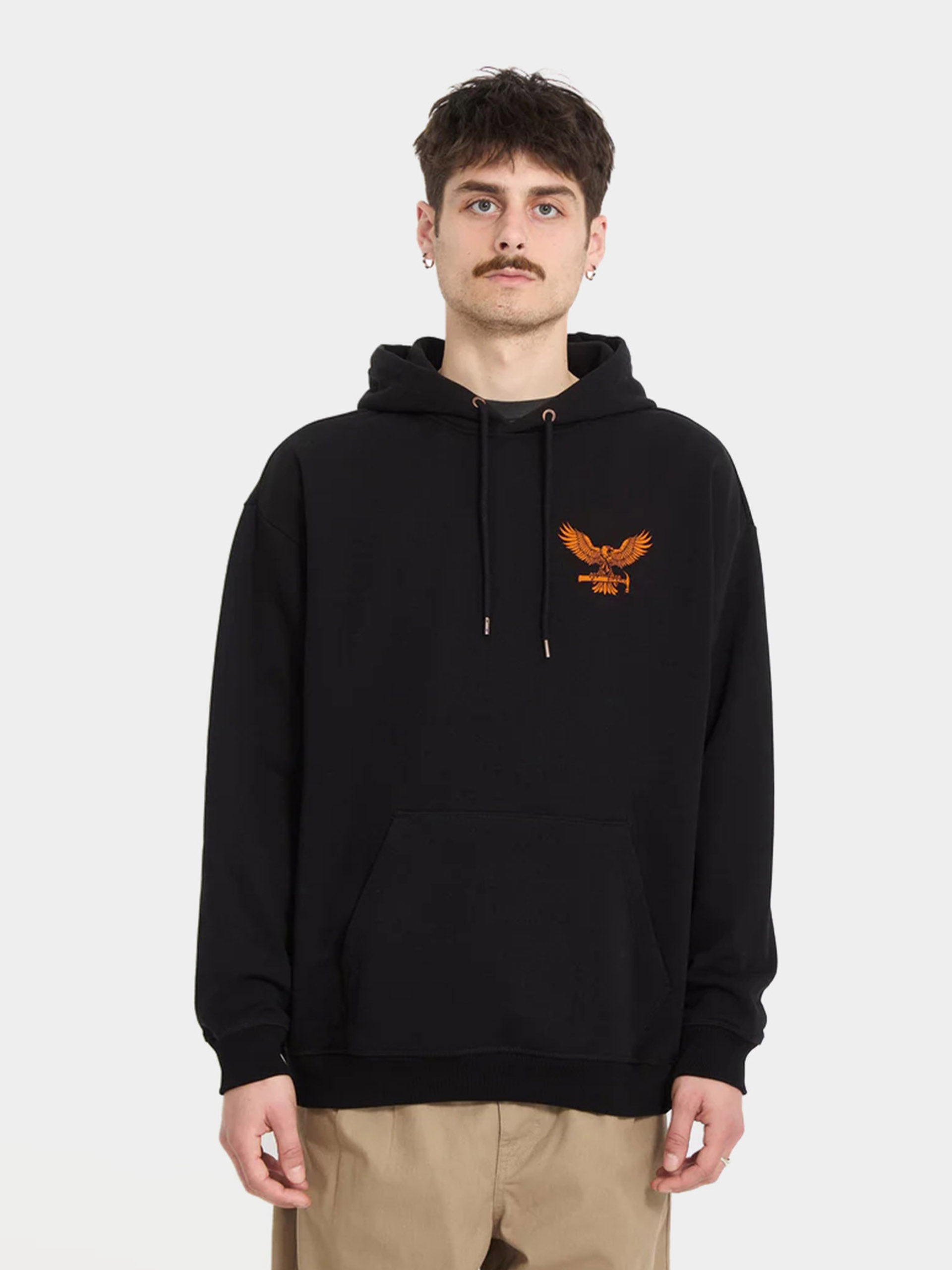 Mikina s kapucňou Volcom Hammered HD (black)