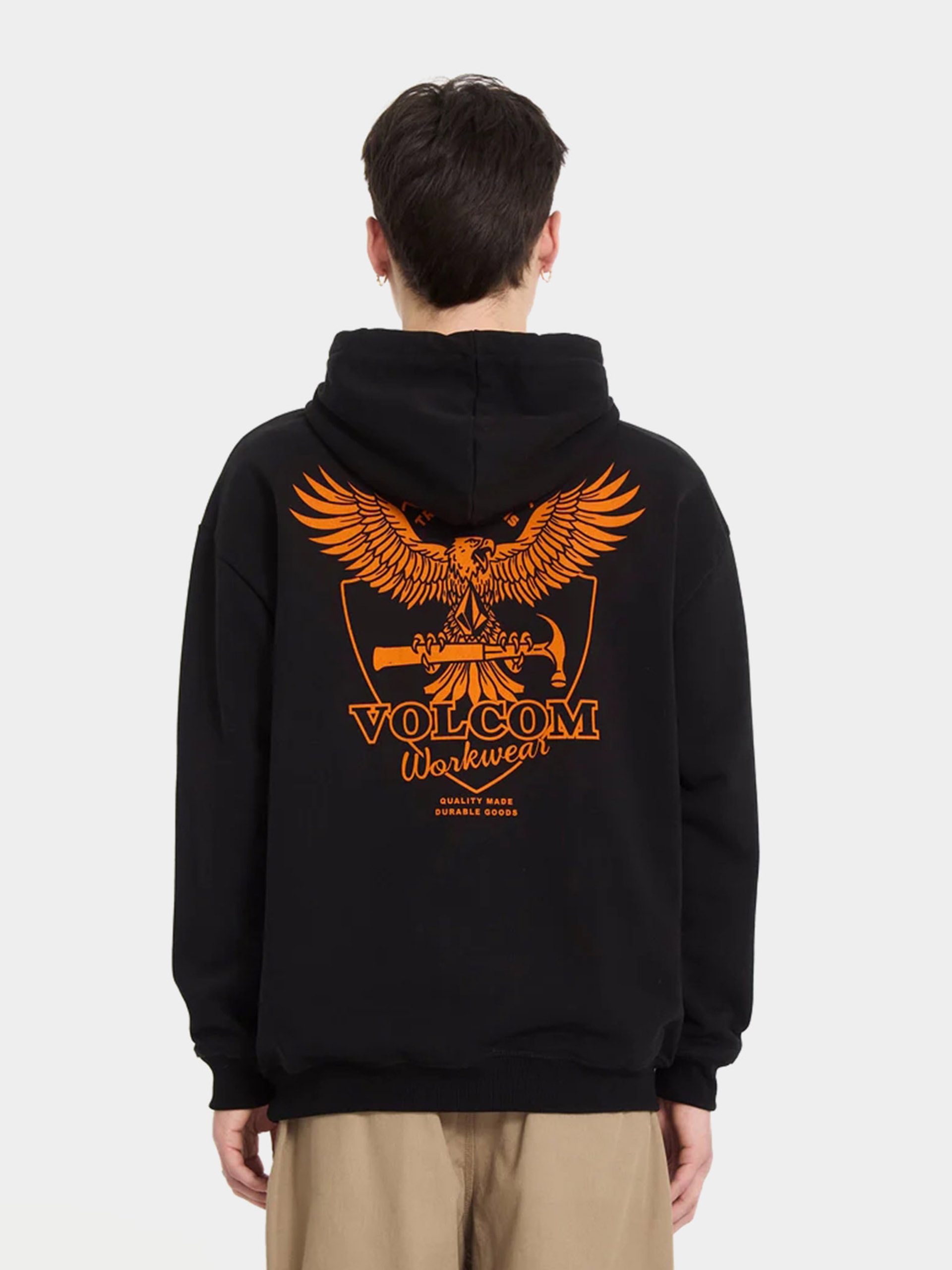 Mikina s kapucňou Volcom Hammered HD (black)