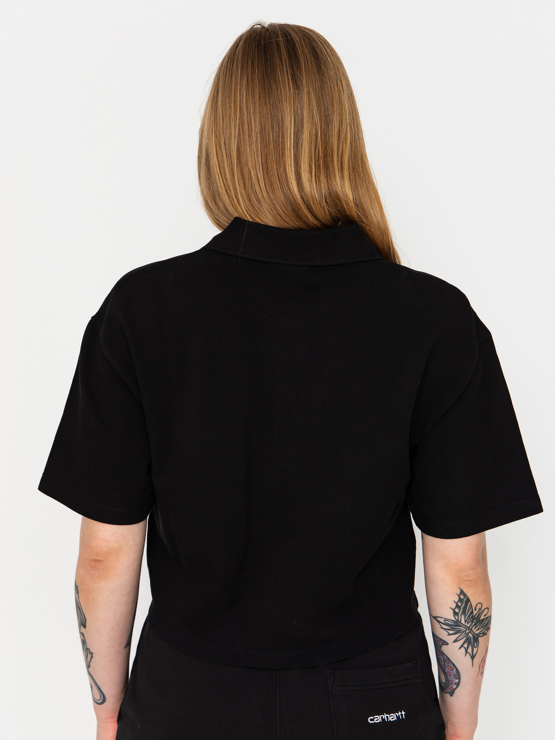 Tričko Carhartt WIP Script Polo Wmn (black/white)